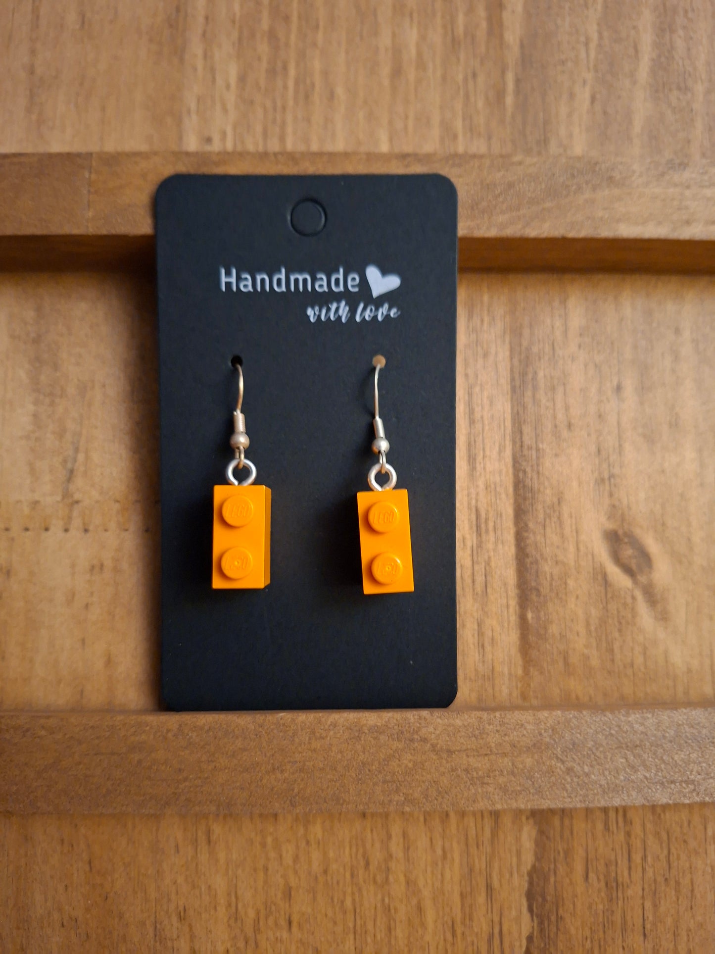 Upcycled lego block earrings