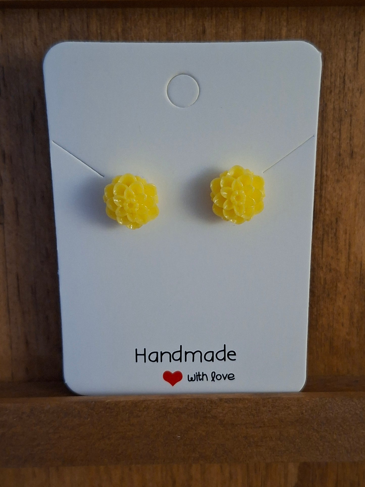 Polymer clay flower stud earrings