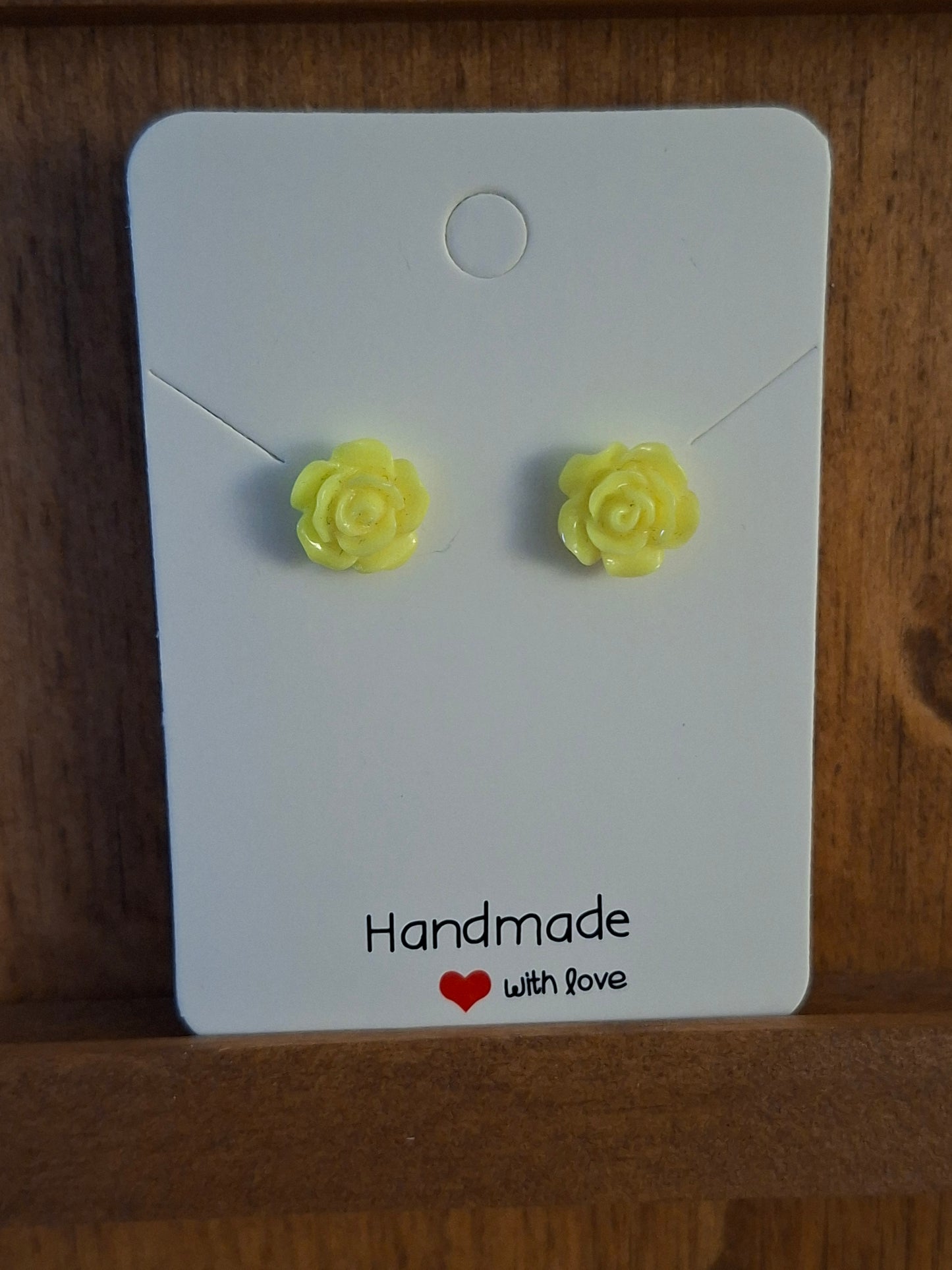 Polymer clay flower stud earrings