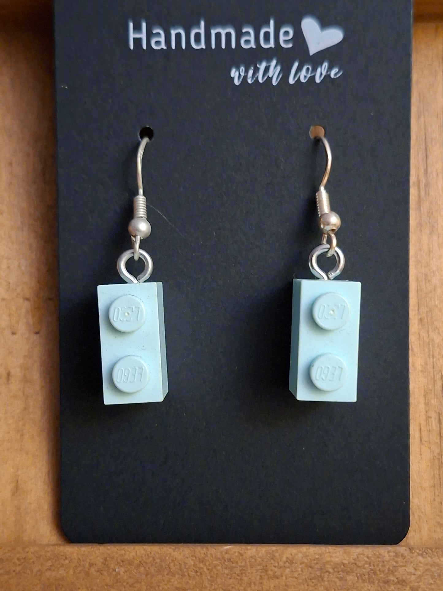 Upcycled lego block earrings