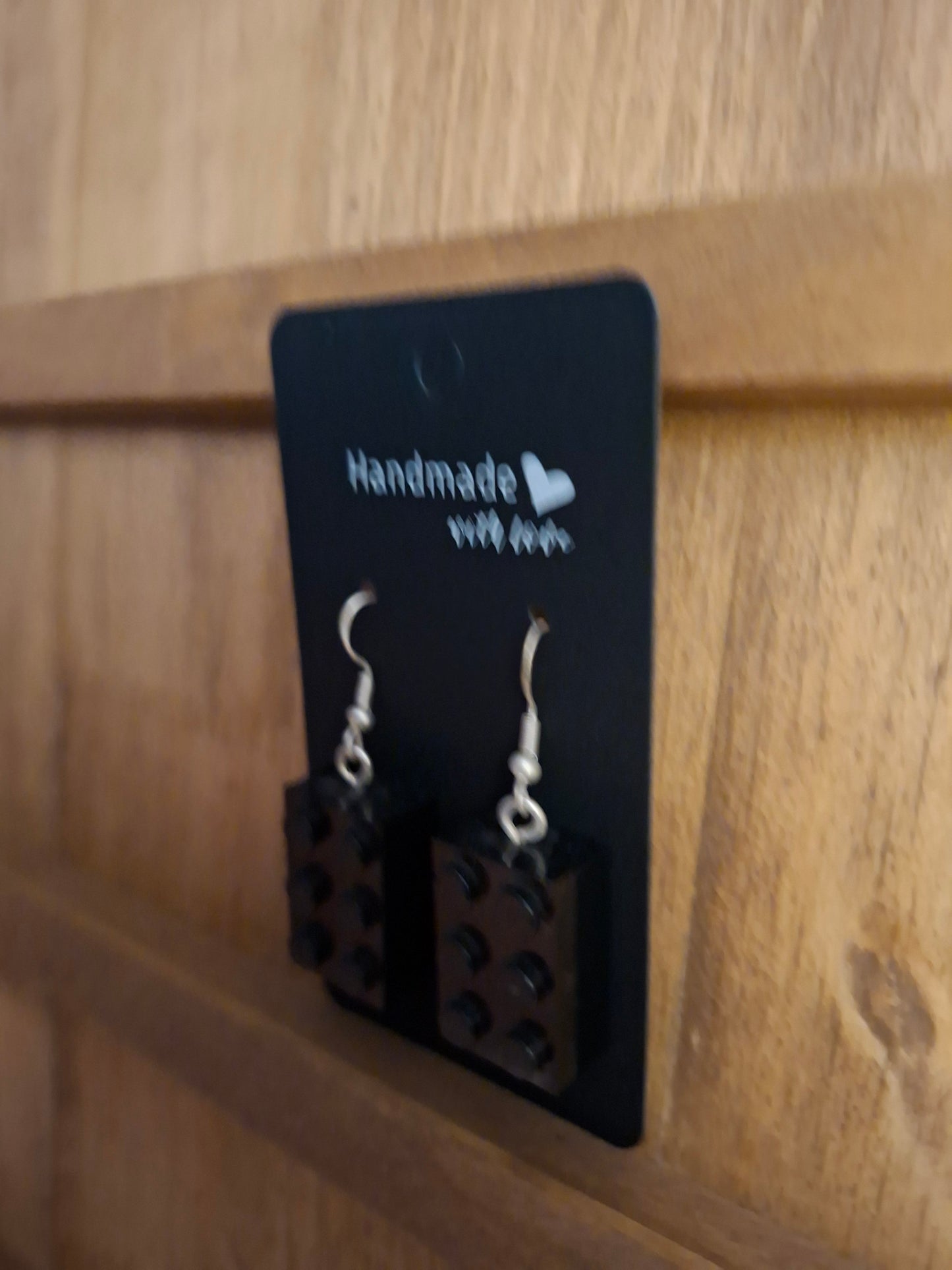 Upcycled lego block earrings