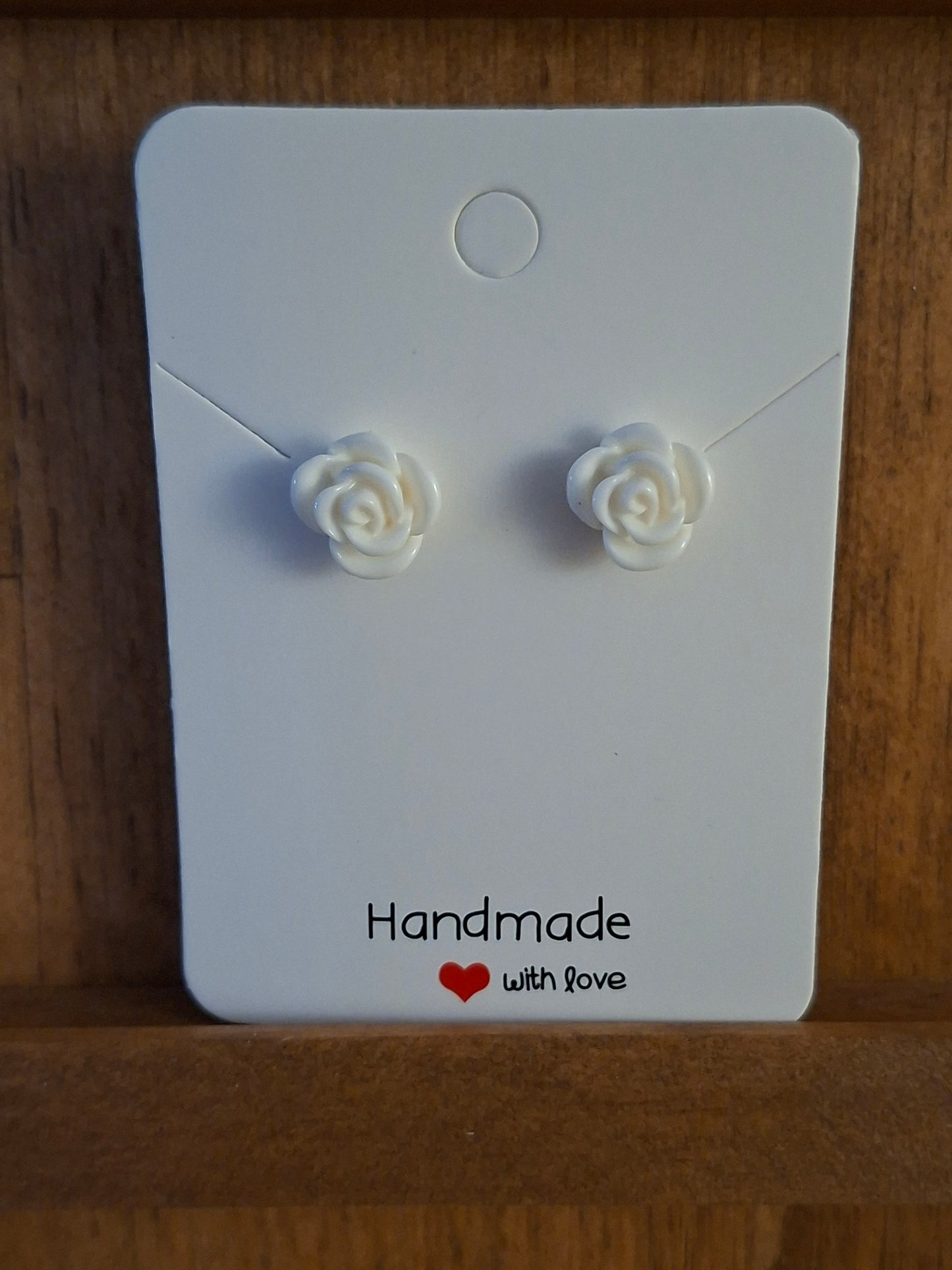Polymer clay flower stud earrings