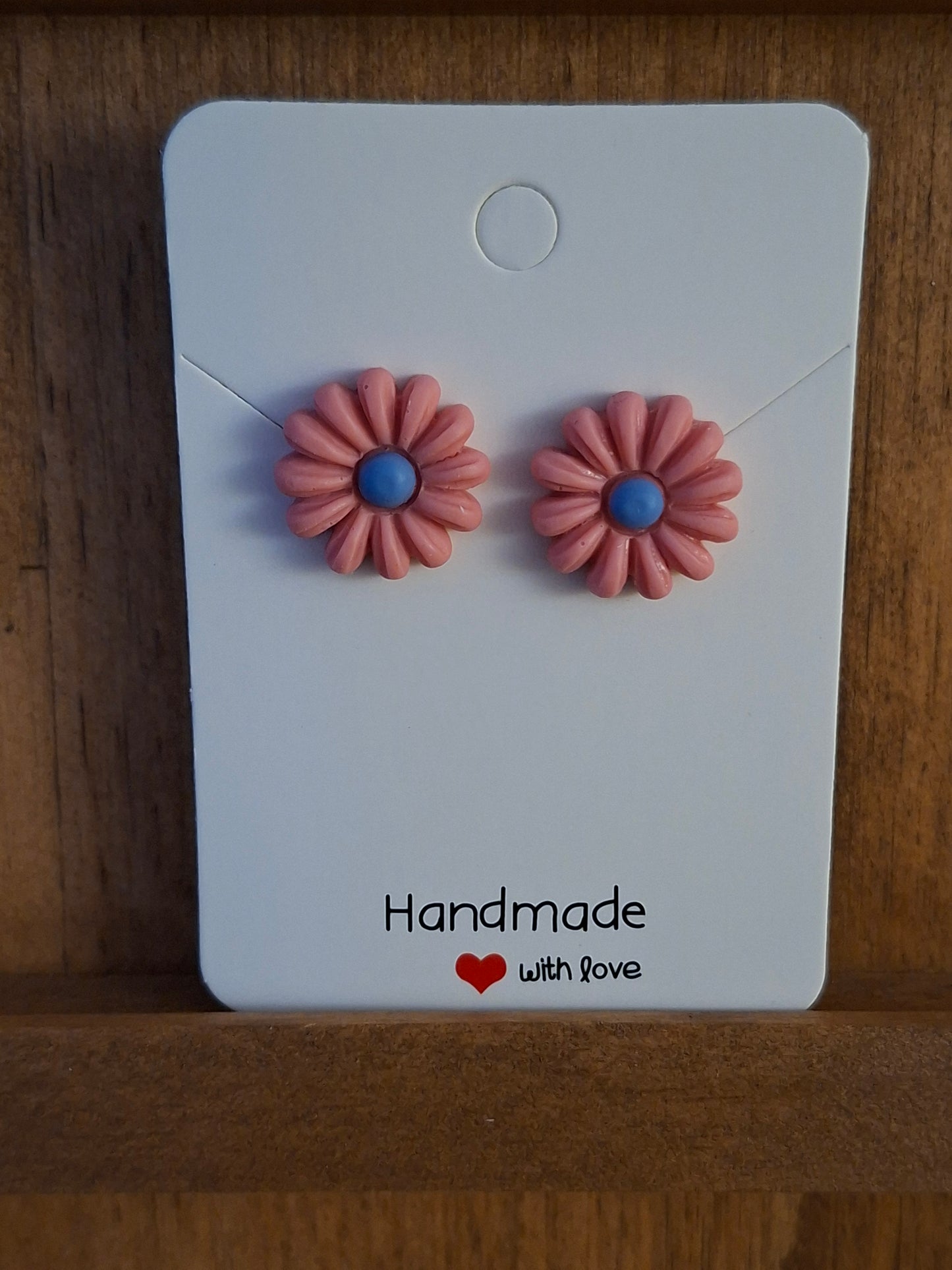 Polymer clay flower stud earrings