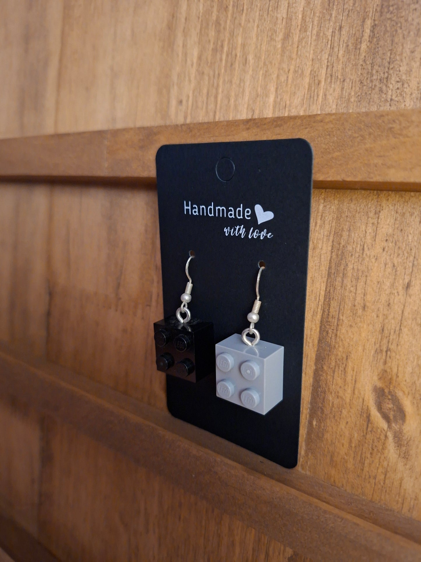 Upcycled lego block earrings