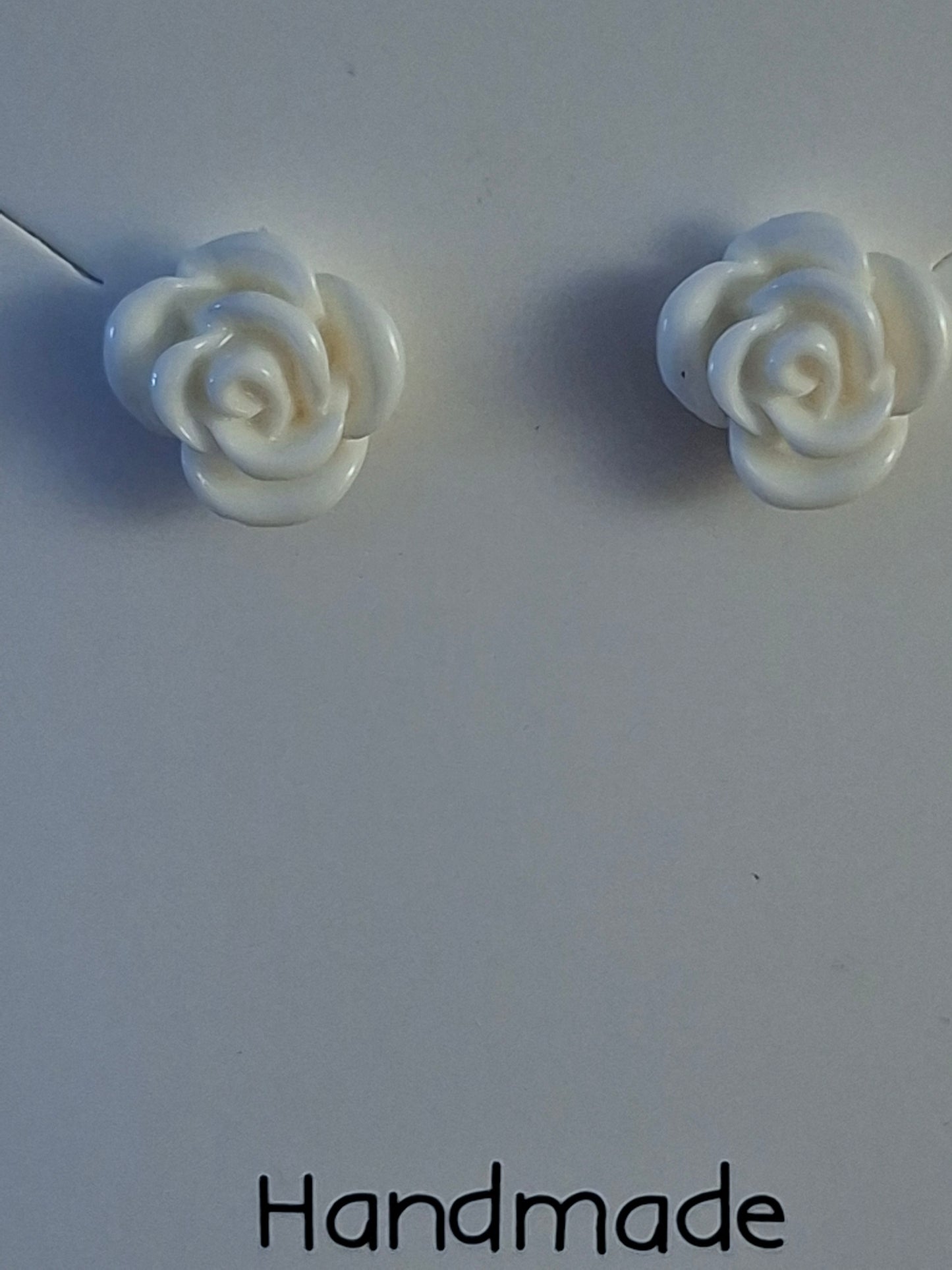 Polymer clay flower stud earrings