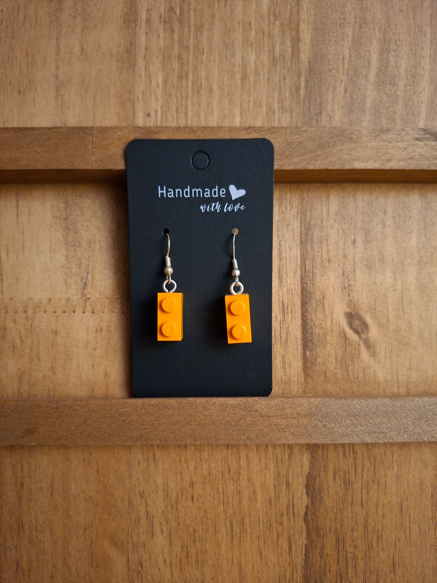 Upcycled lego block earrings