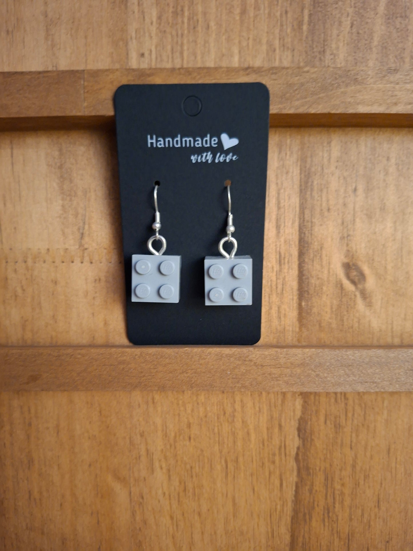 Upcycled lego block earrings