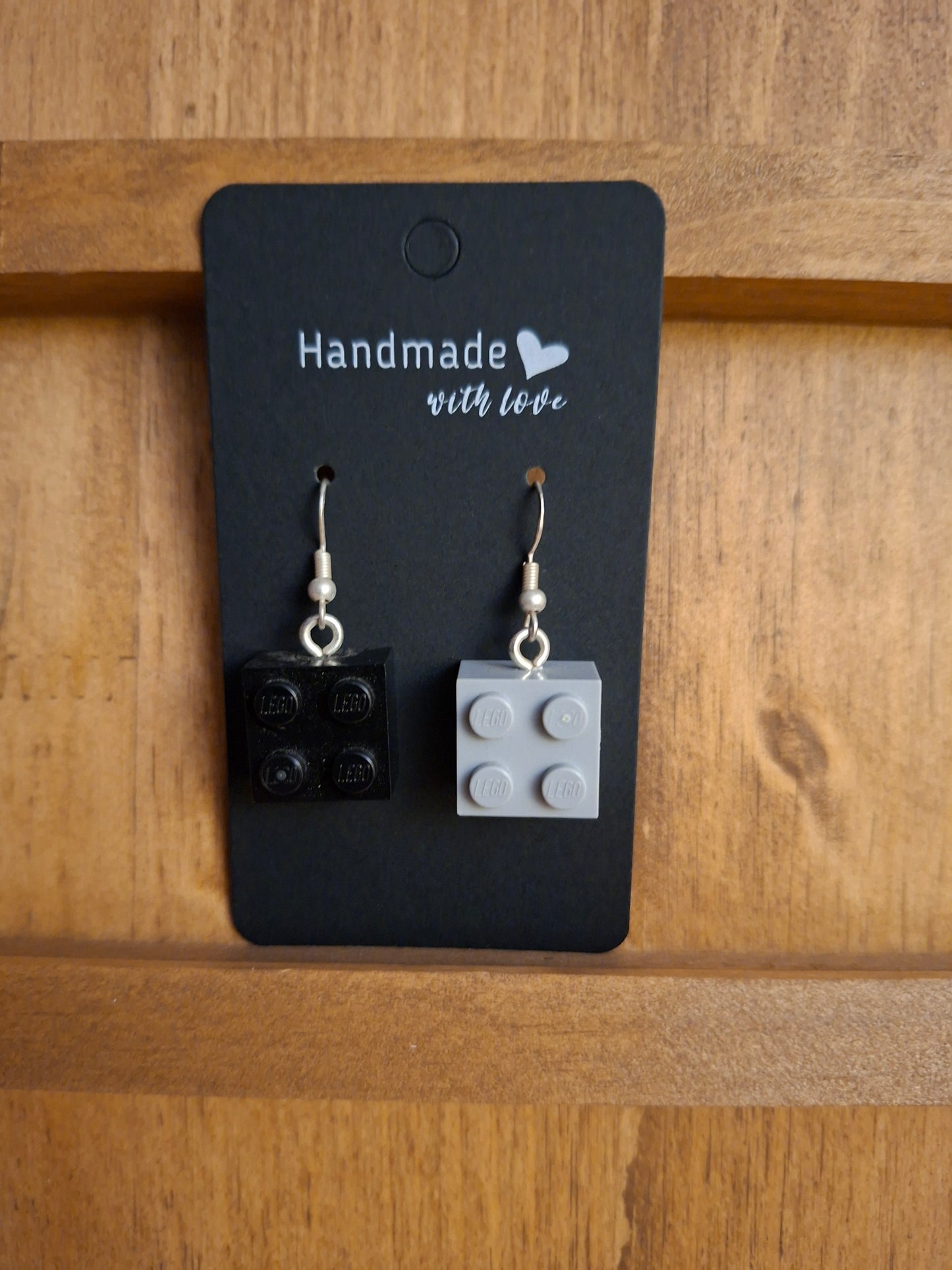 Upcycled lego block earrings
