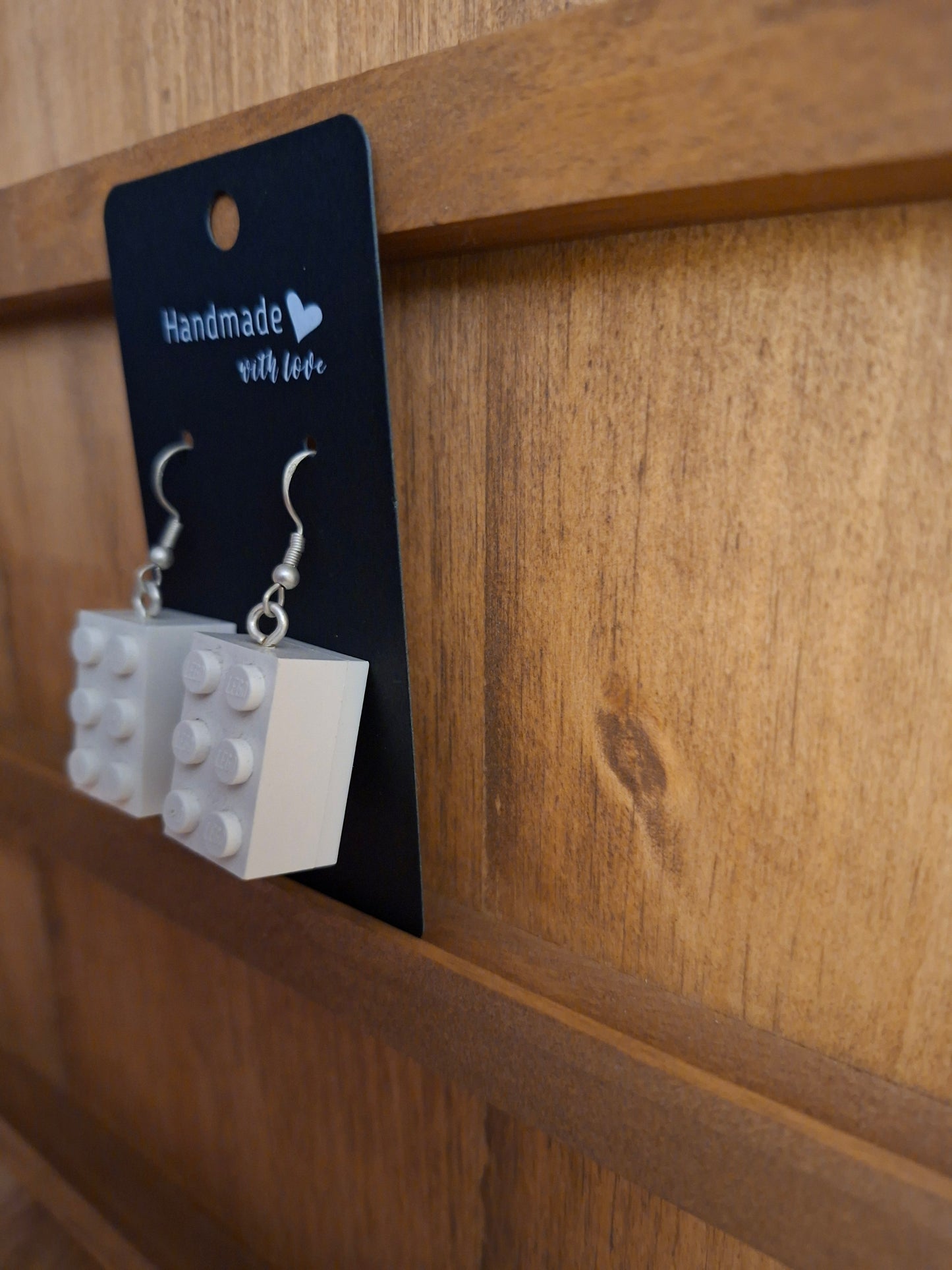 Upcycled lego block earrings