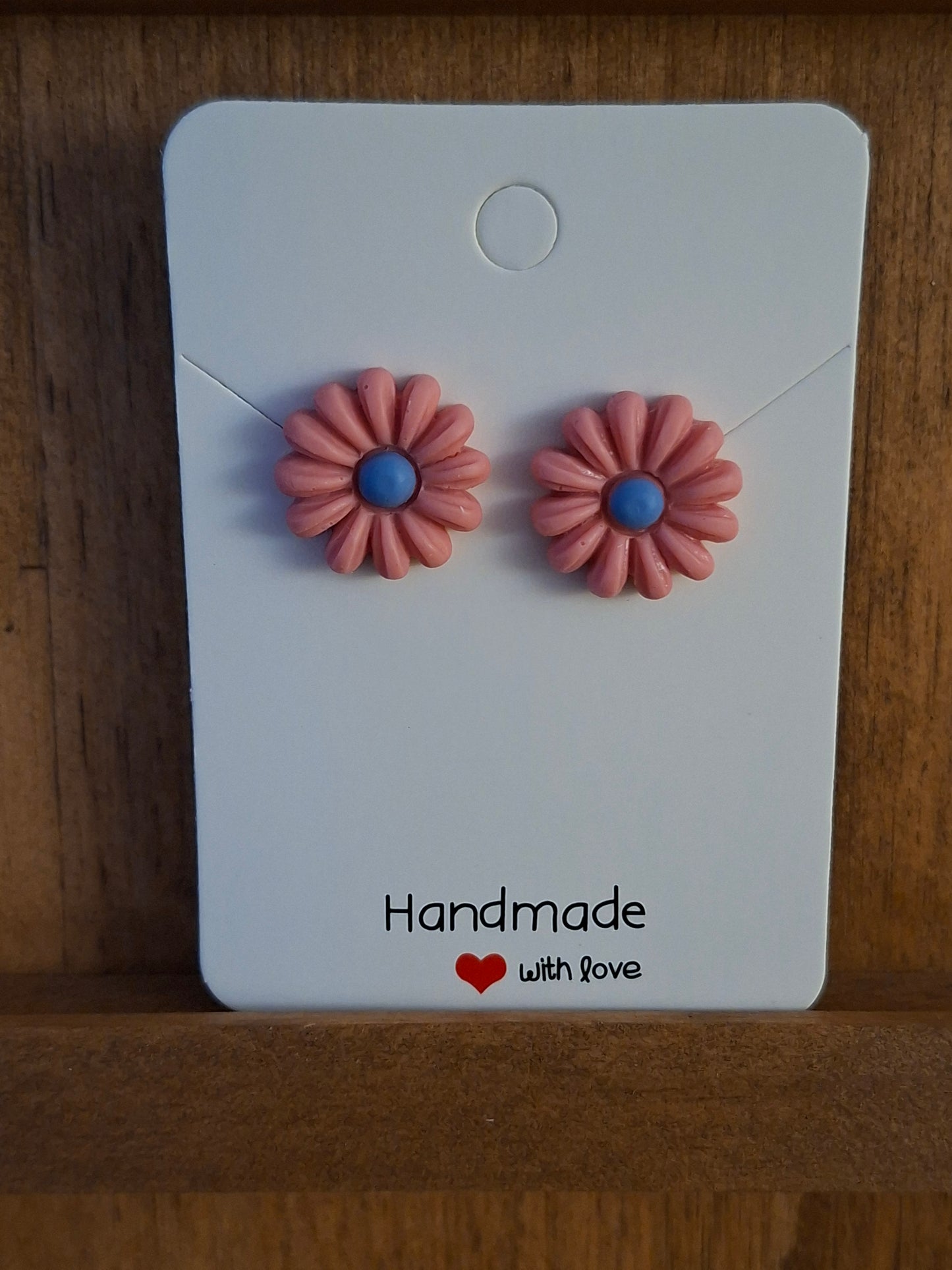 Polymer clay flower stud earrings