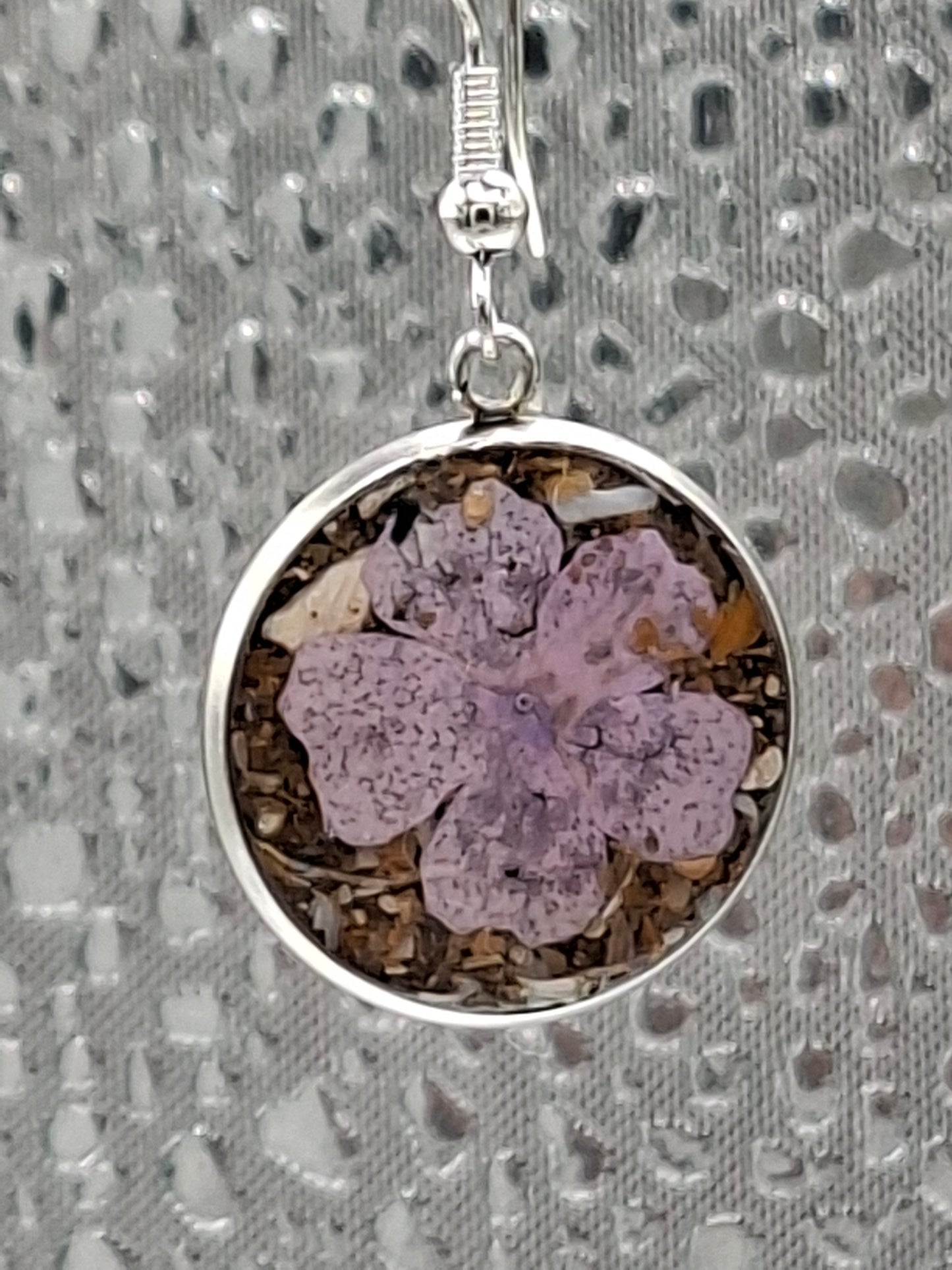 MARGATE SAND AND REAL FLOWER EARRINGS