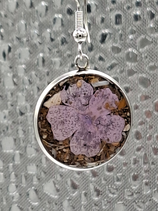 MARGATE SAND AND REAL FLOWER EARRINGS