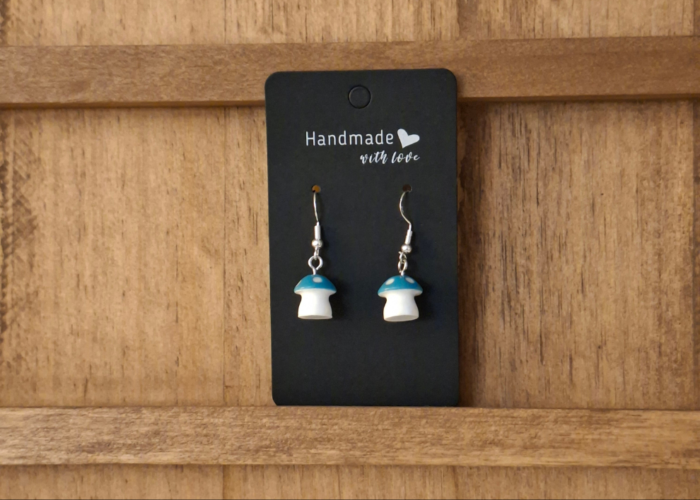 Large mushroom earrings