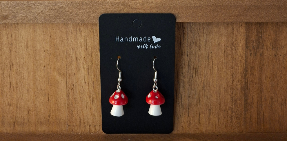 Large mushroom earrings