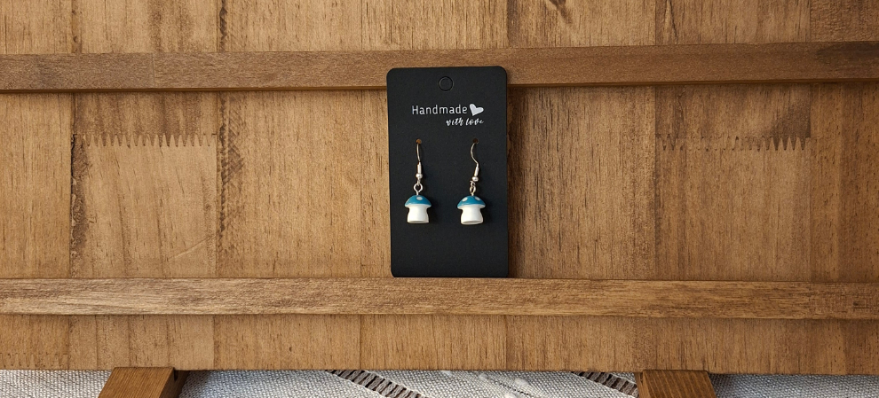 Large mushroom earrings