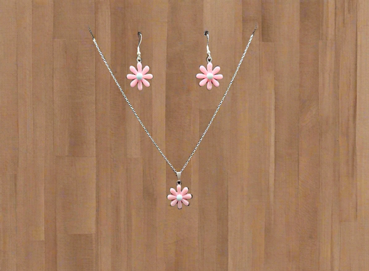 Pink Polymer clay flower set
