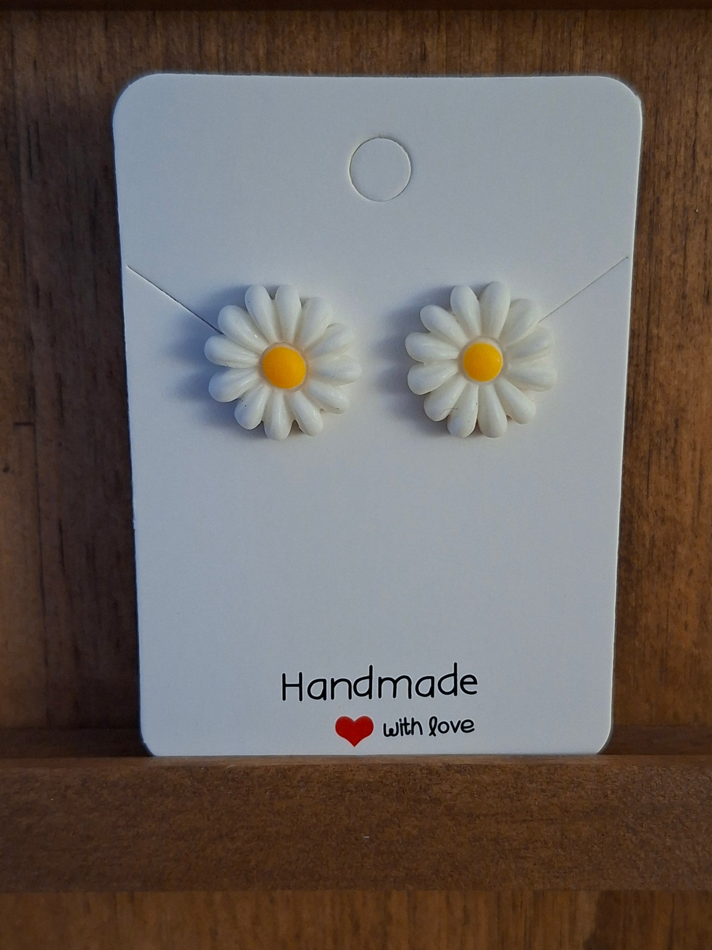Polymer clay flower stud earrings