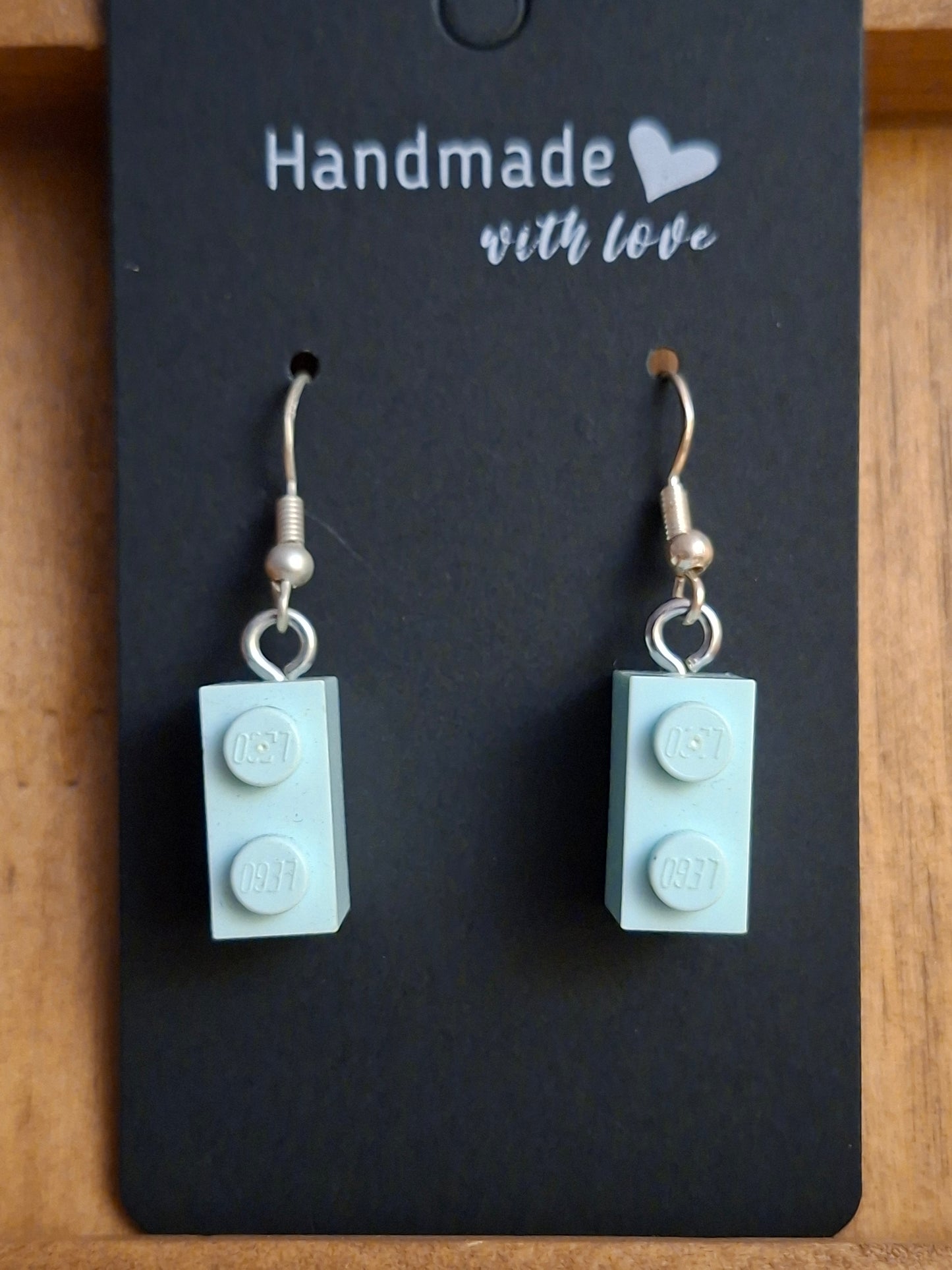 Upcycled lego block earrings