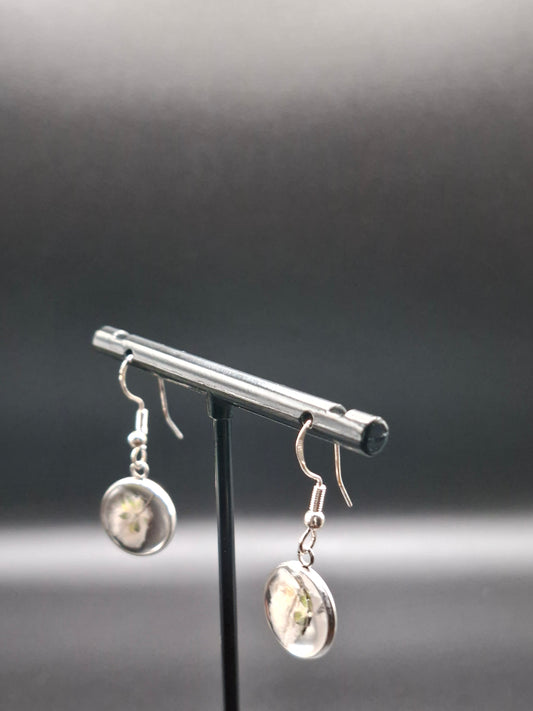 Little whire flower earrings