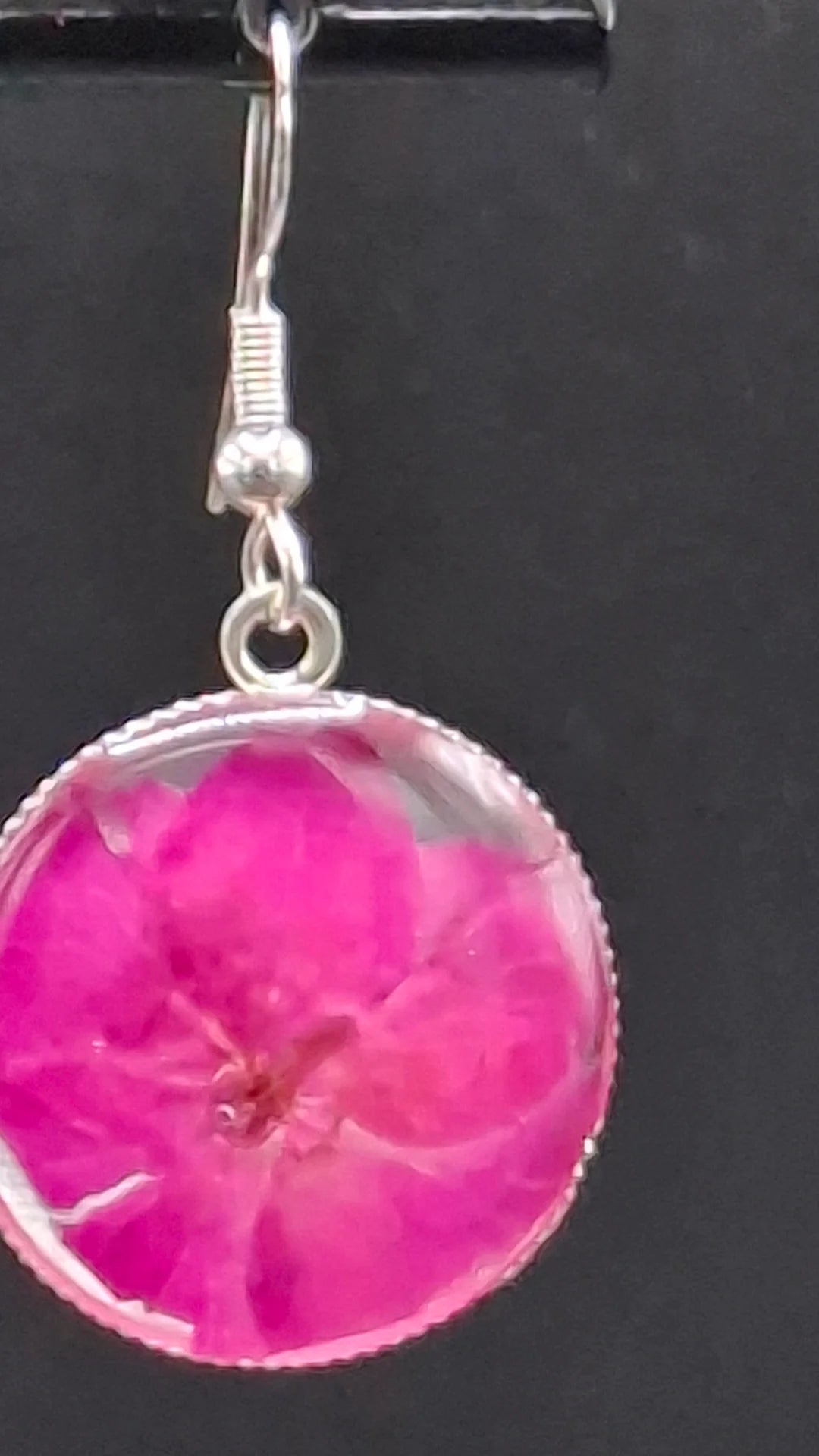 Real flower earrings