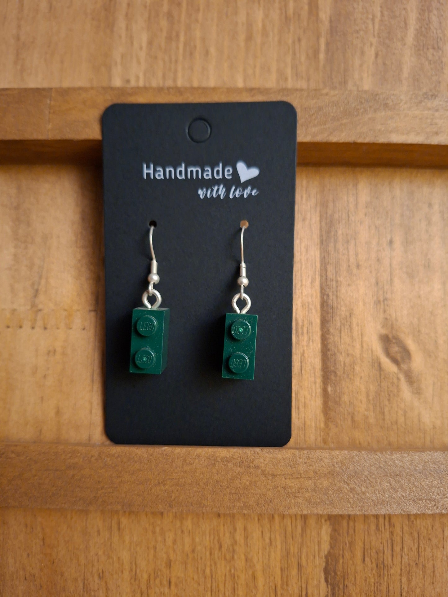 Upcycled lego block earrings