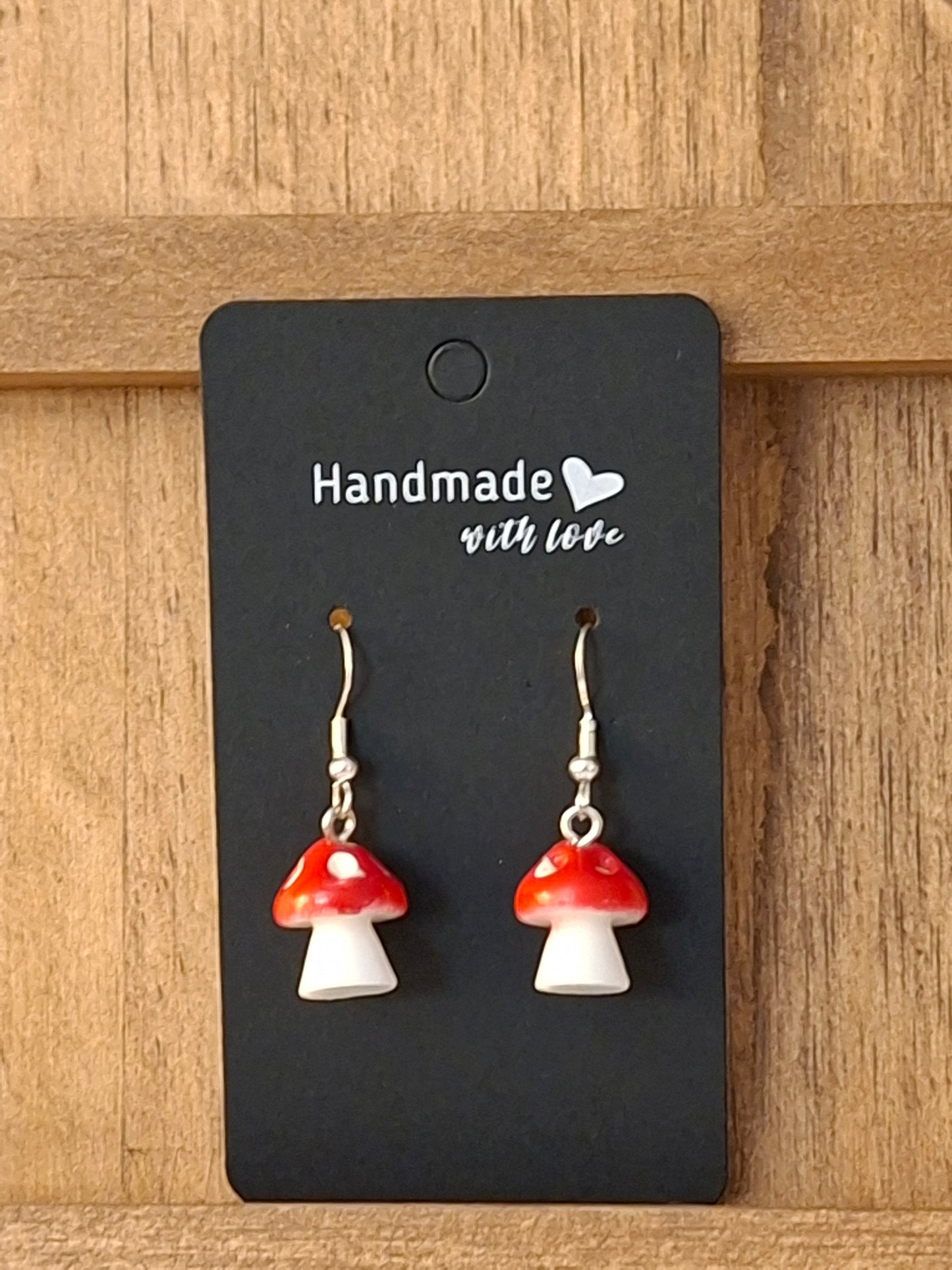 Large mushroom earrings