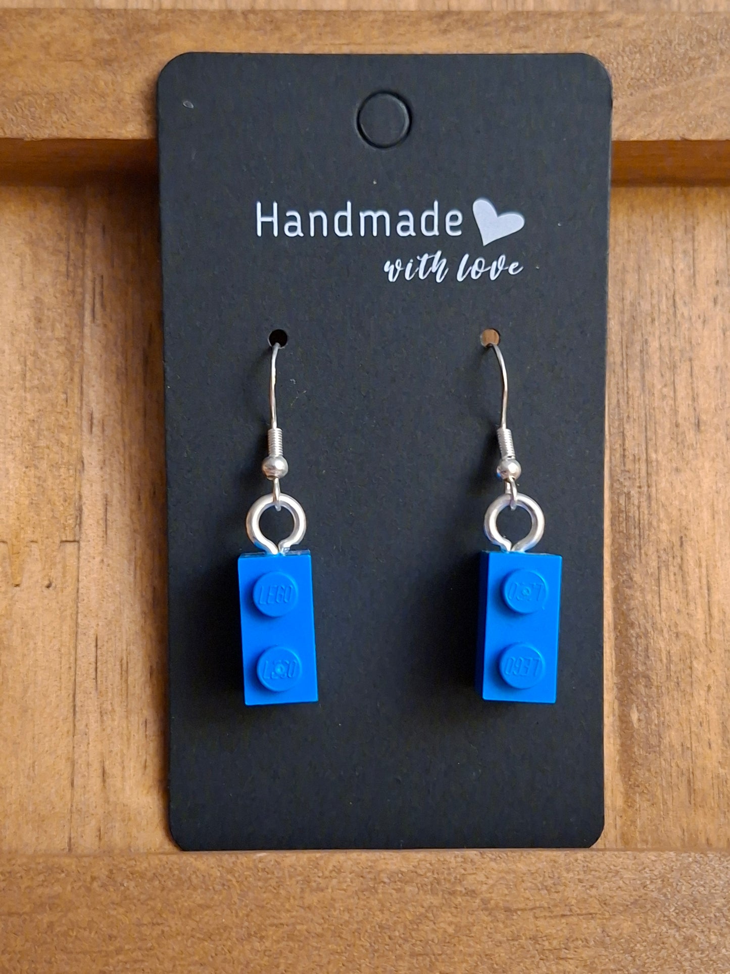 Upcycled lego block earrings