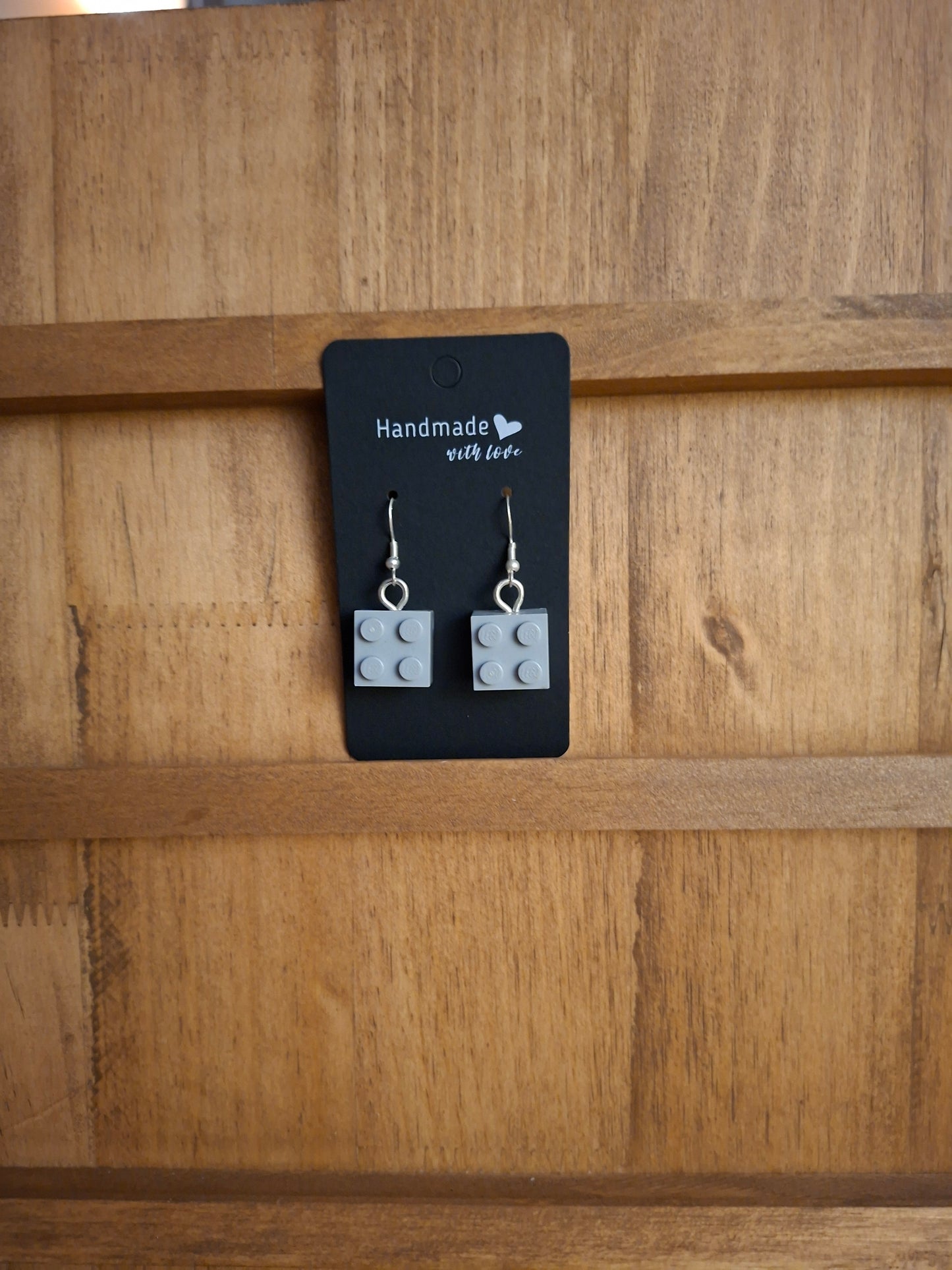 Upcycled lego block earrings