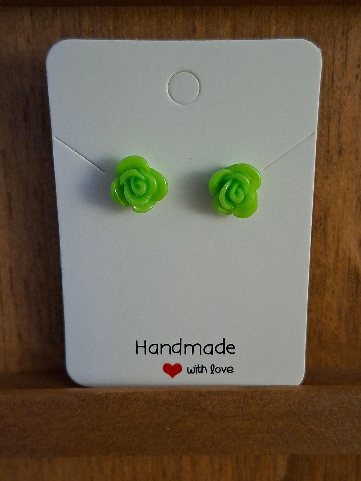 Polymer clay flower stud earrings