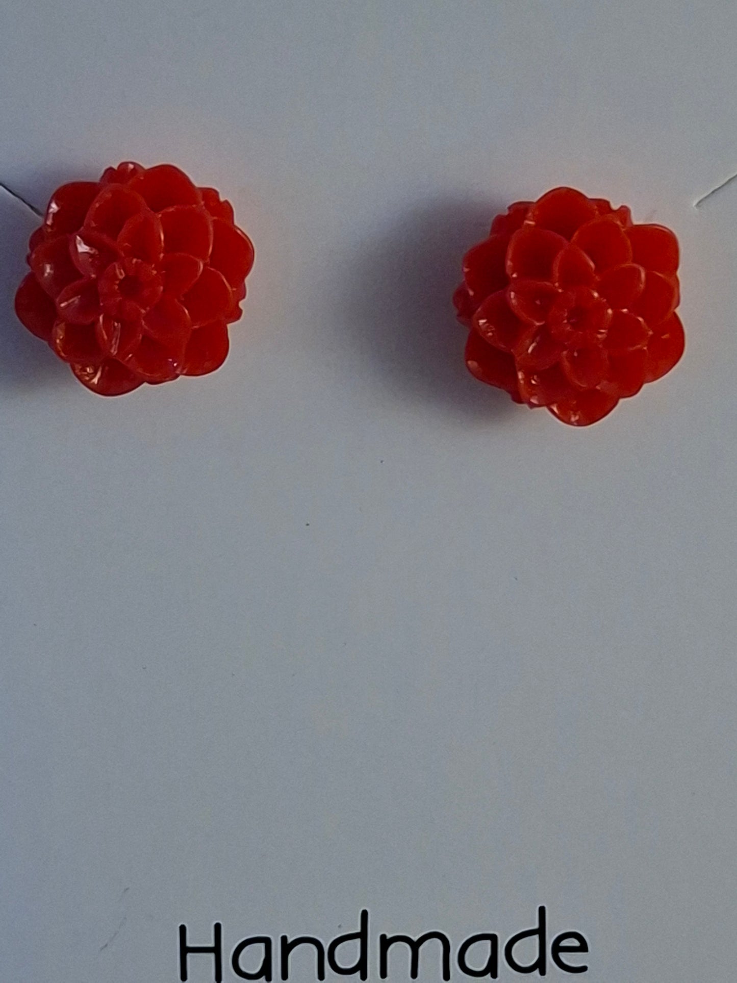 Polymer clay flower stud earrings