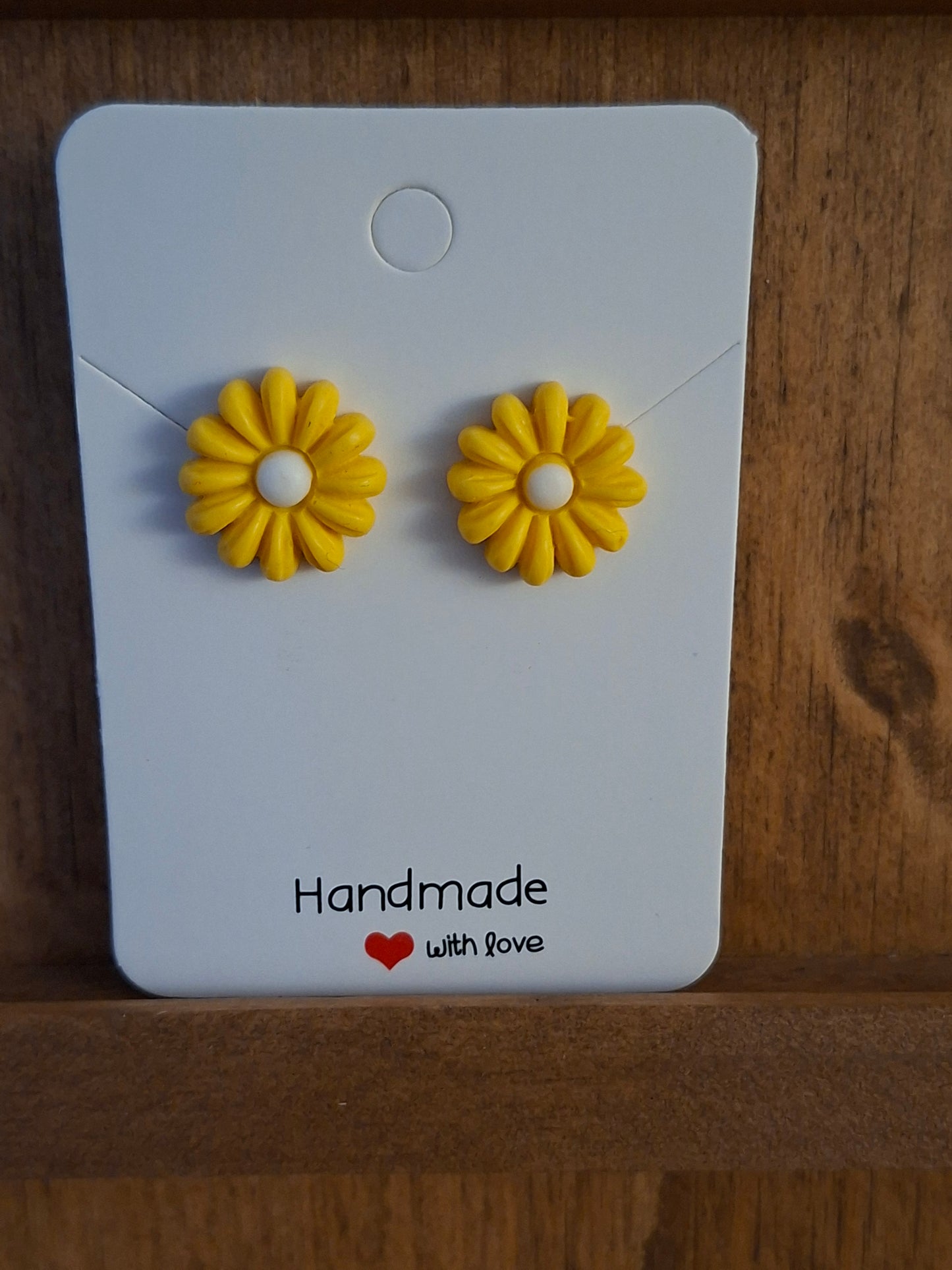 Polymer clay flower stud earrings