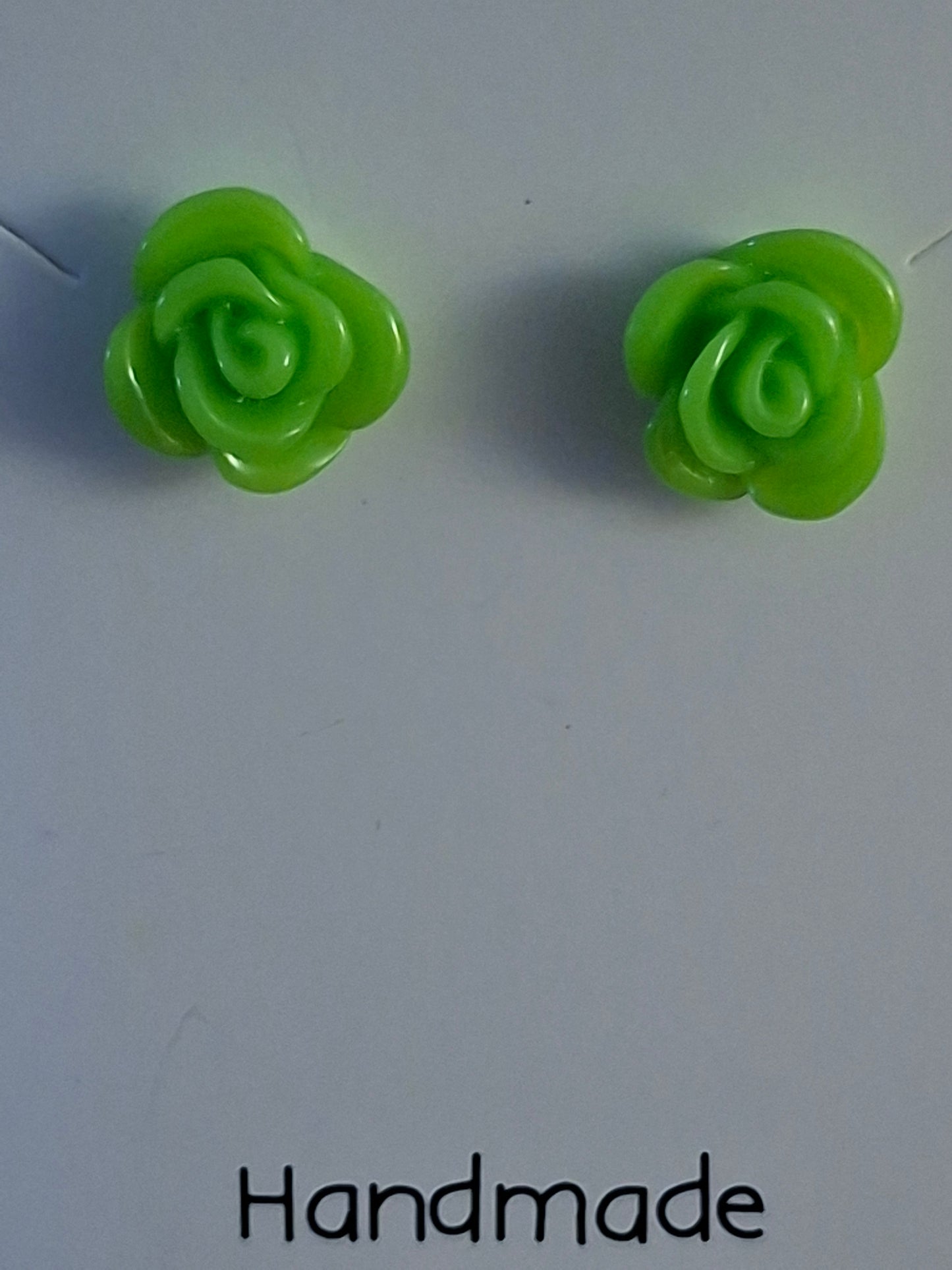Polymer clay flower stud earrings
