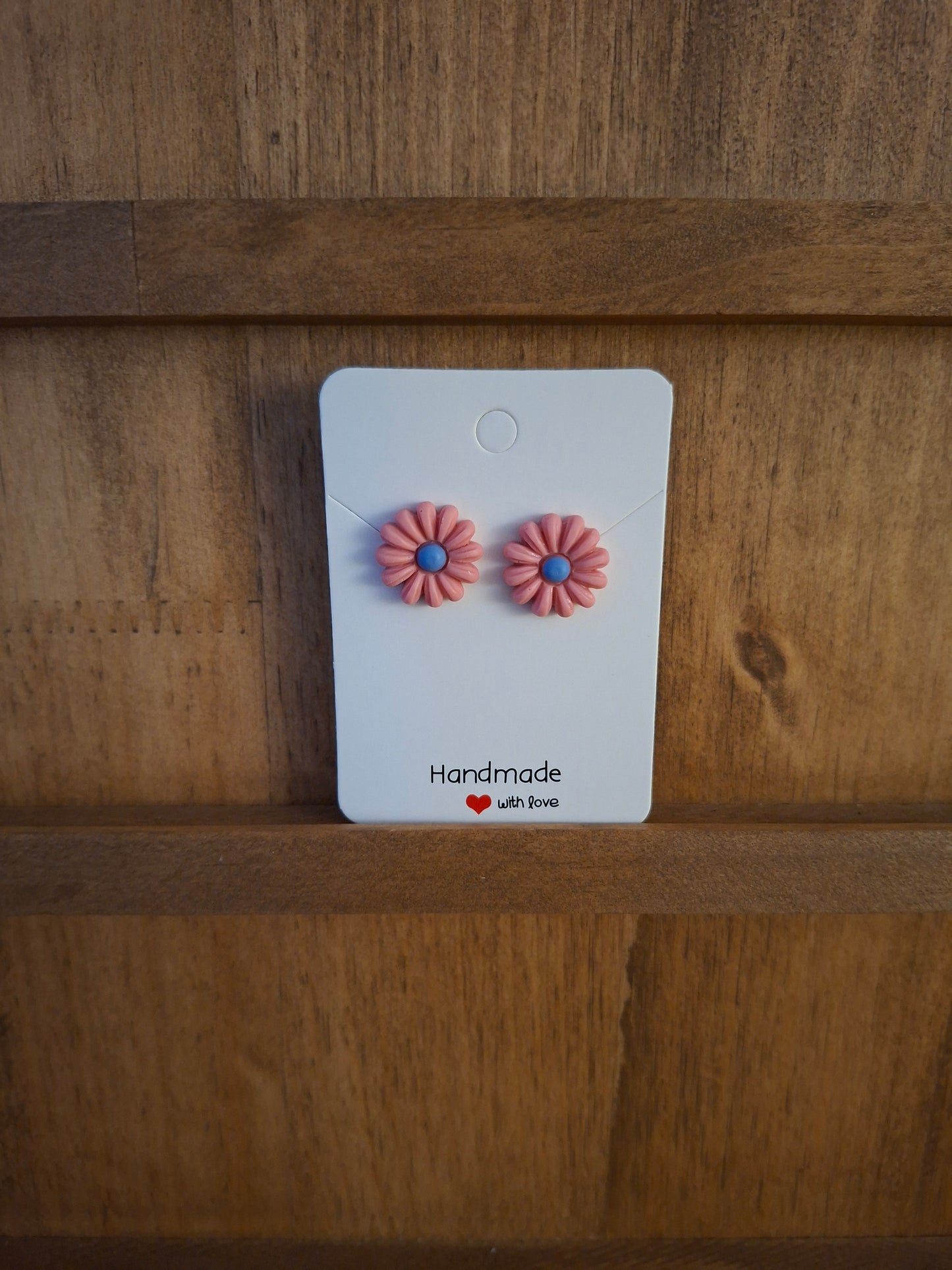 Polymer clay flower stud earrings