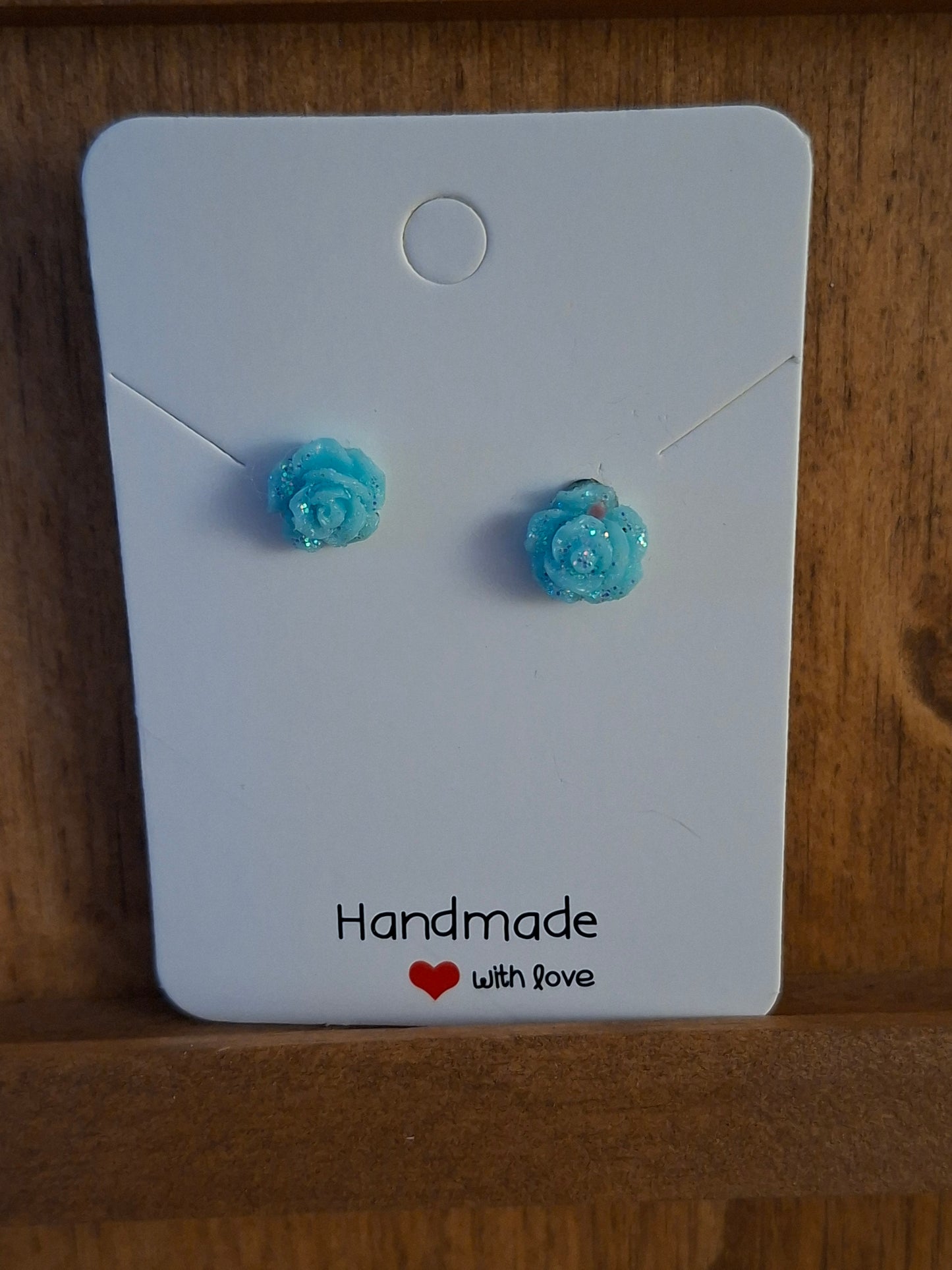 Polymer clay flower stud earrings