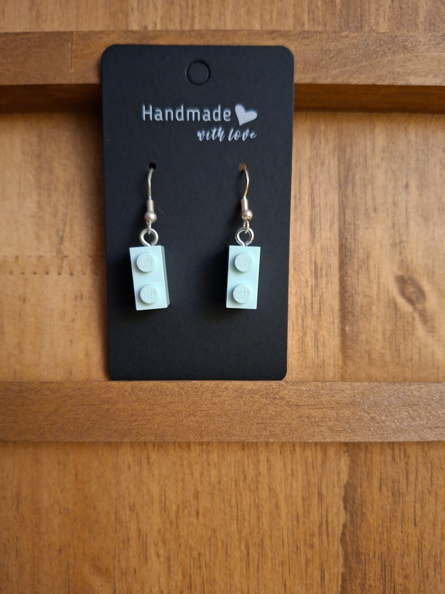 Upcycled lego block earrings