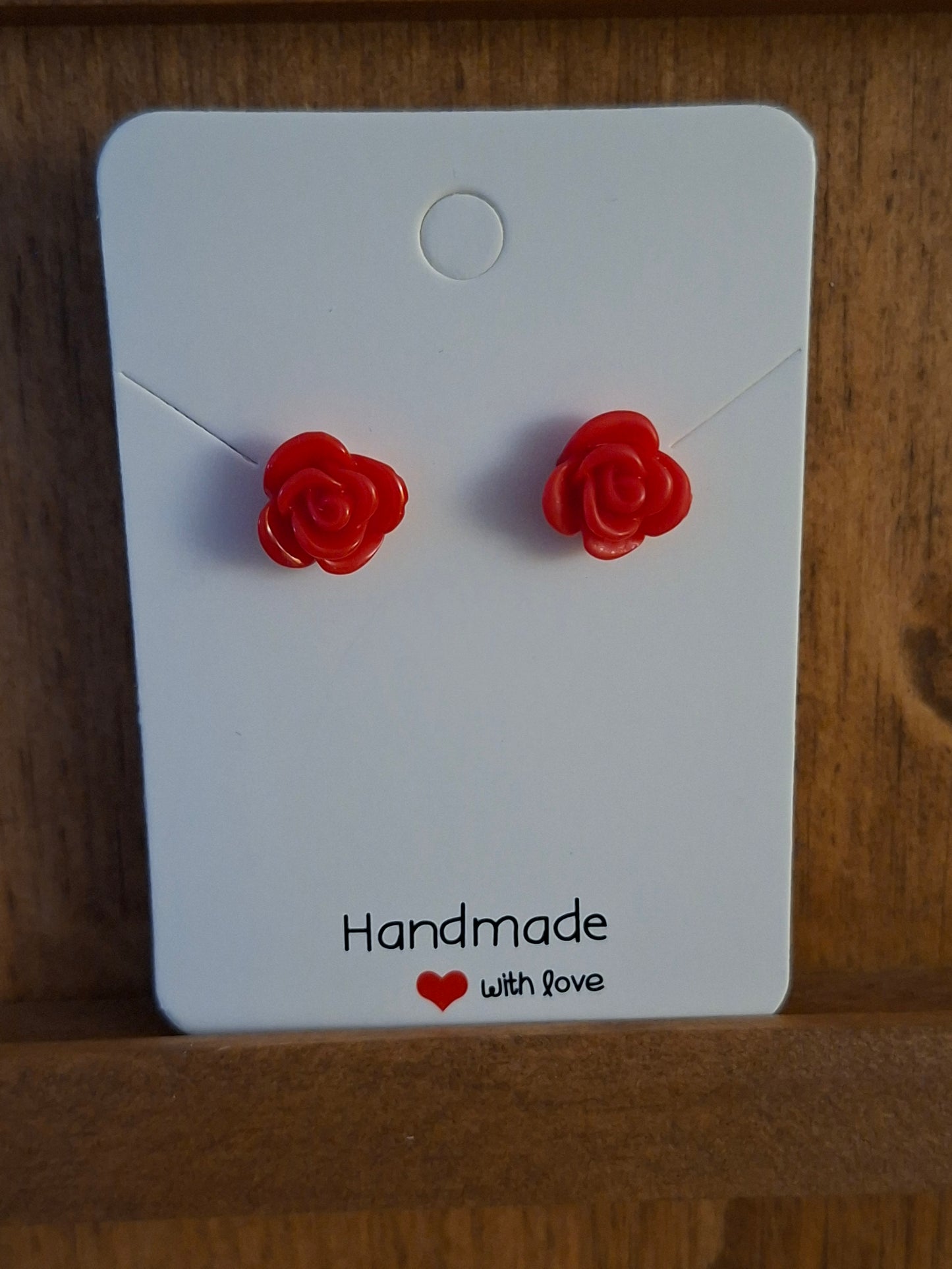 Polymer clay flower stud earrings