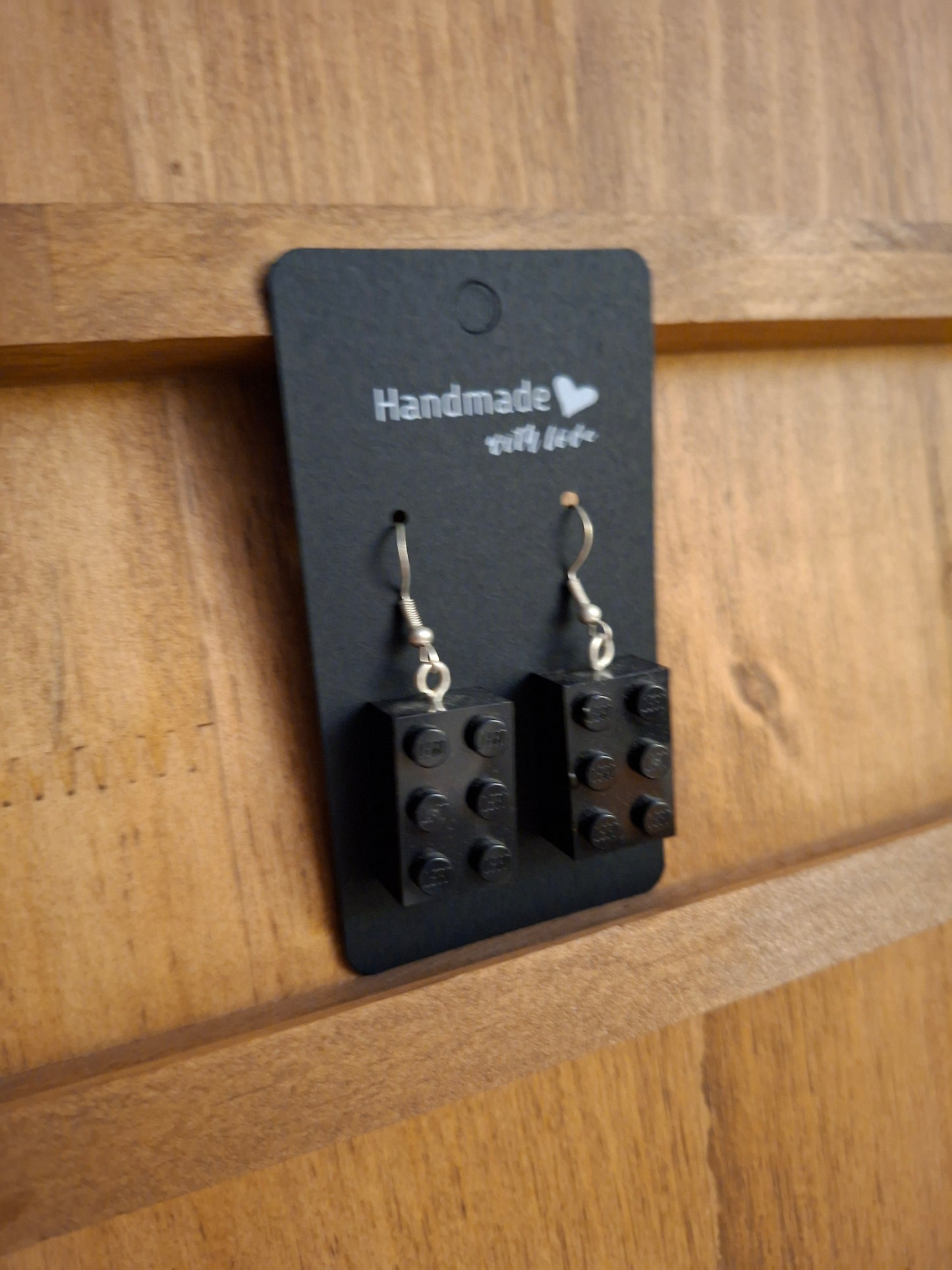 Upcycled lego block earrings