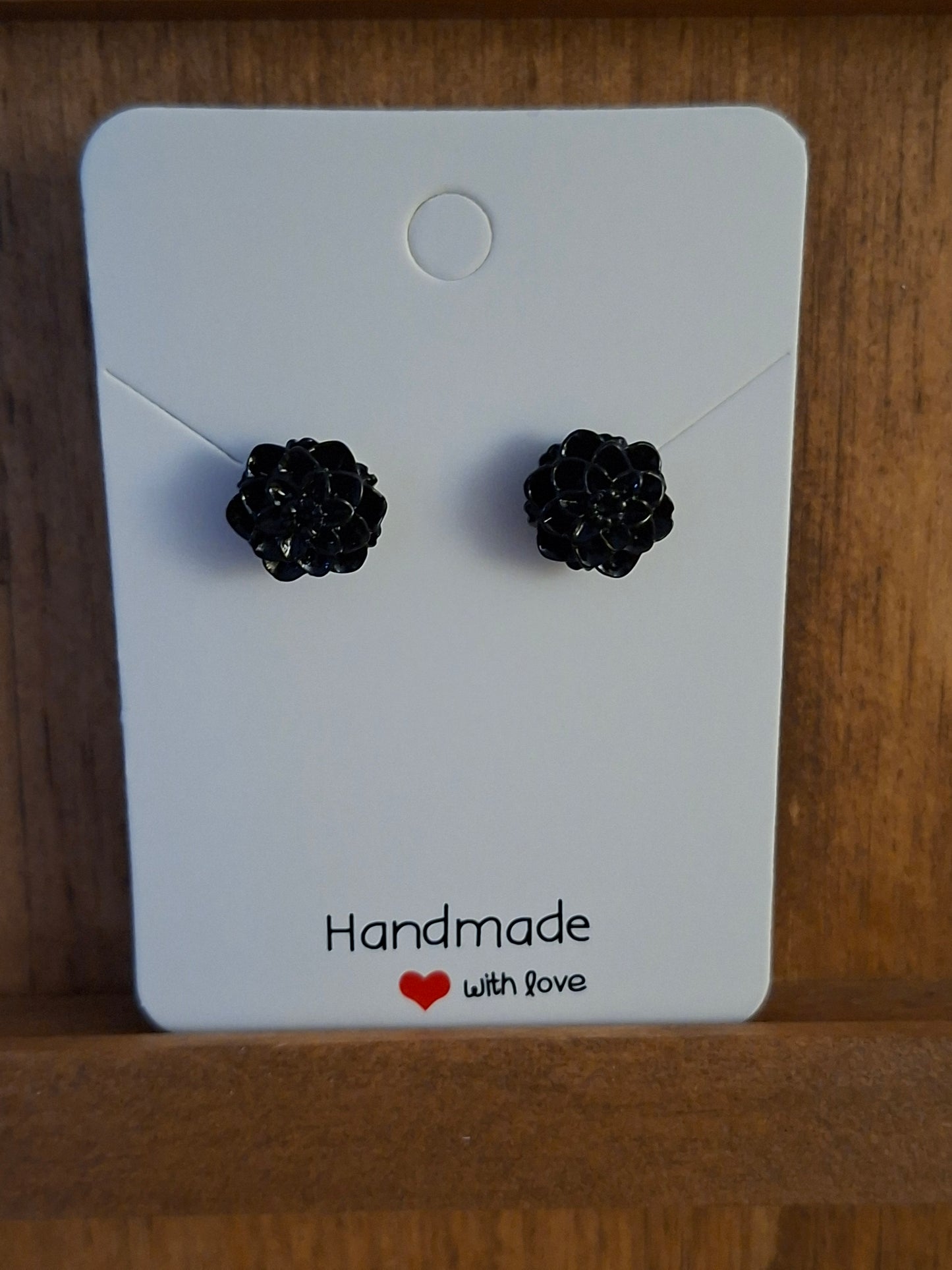 Polymer clay flower stud earrings
