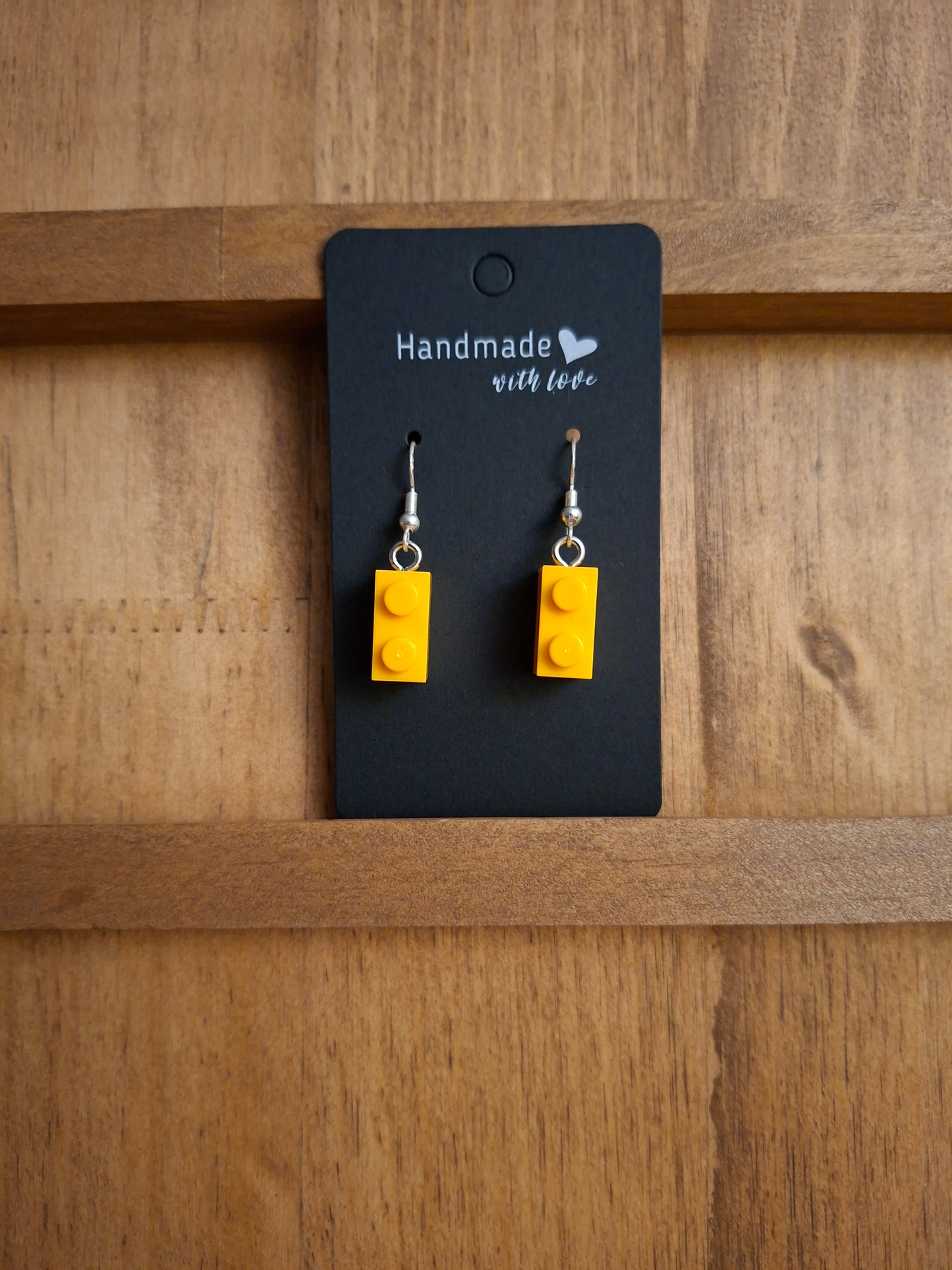 Upcycled lego block earrings