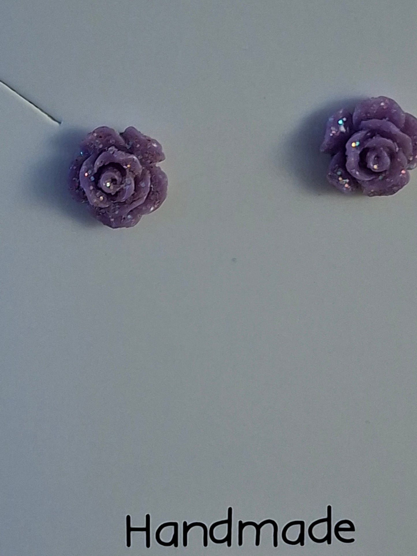Polymer clay flower stud earrings