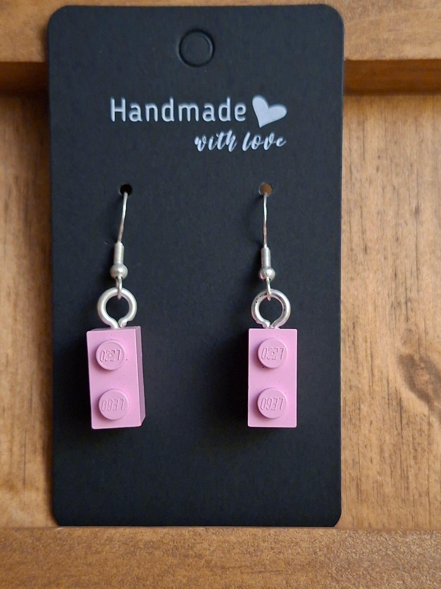 Upcycled lego block earrings
