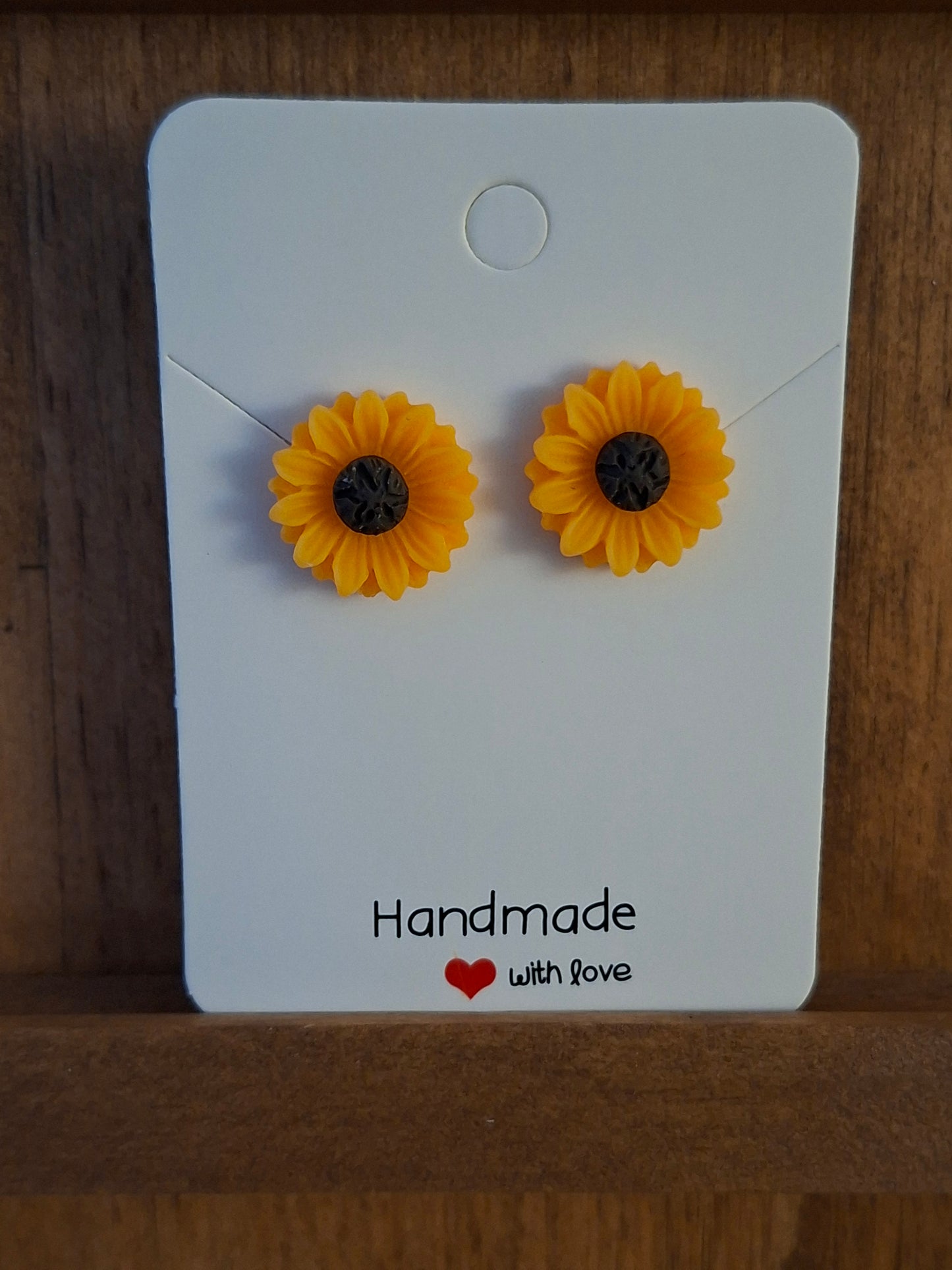 Polymer clay flower stud earrings