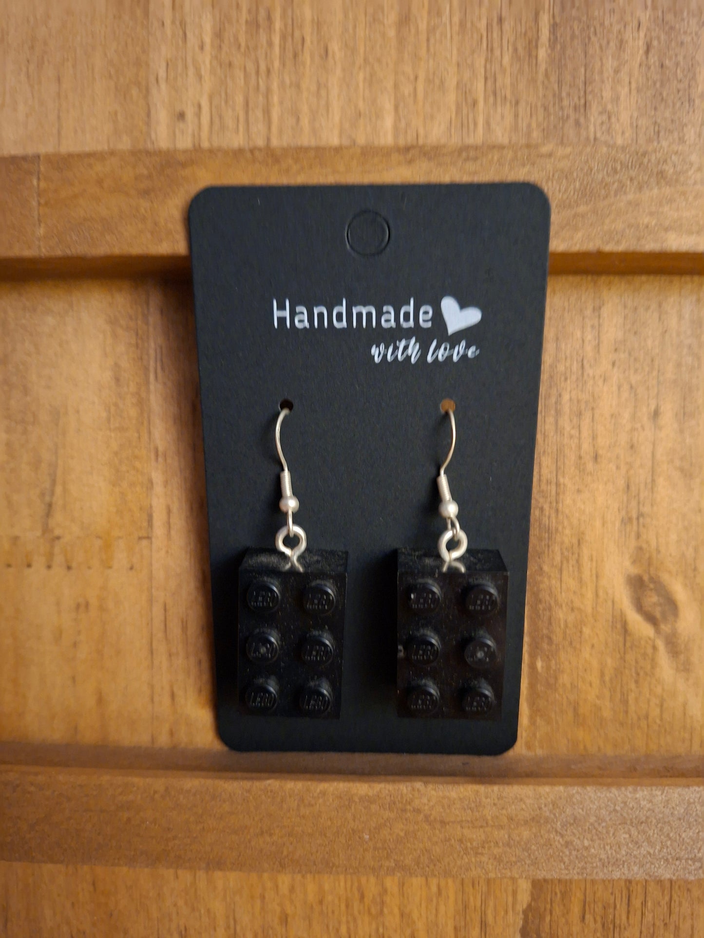 Upcycled lego block earrings