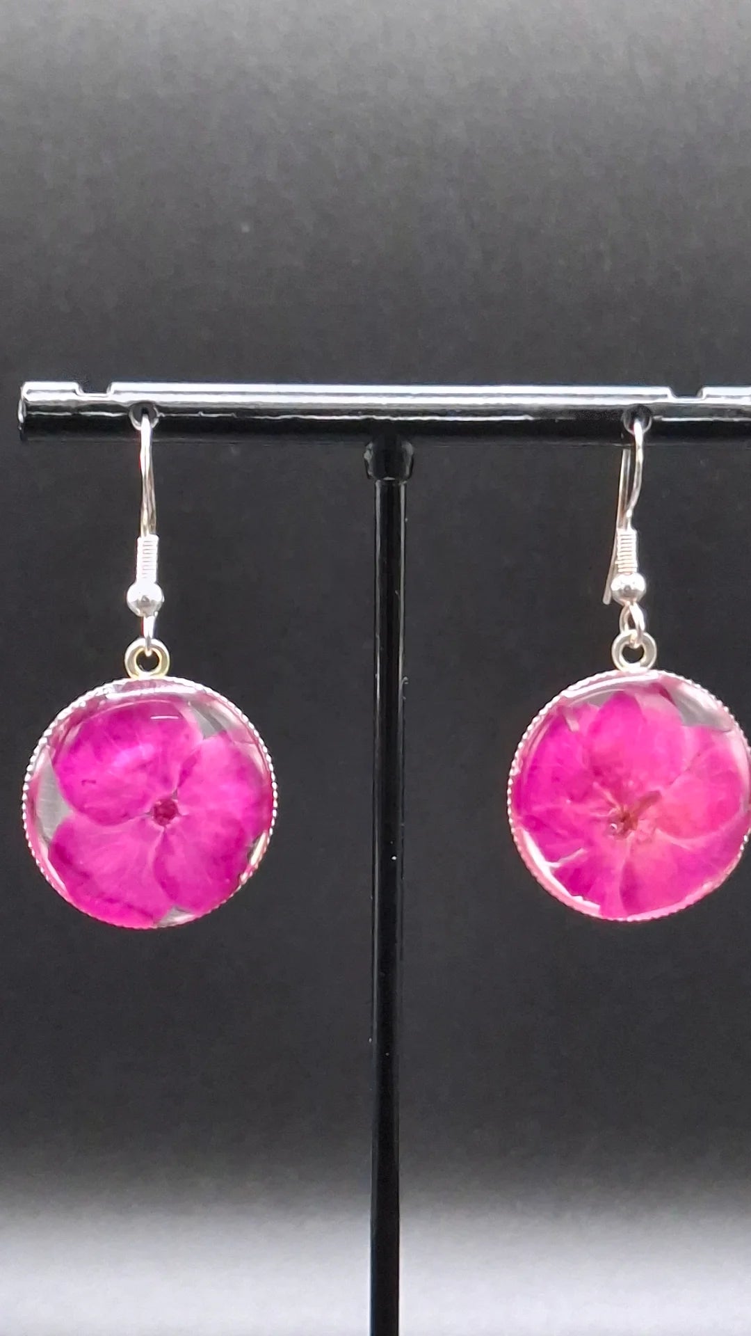 Real flower earrings