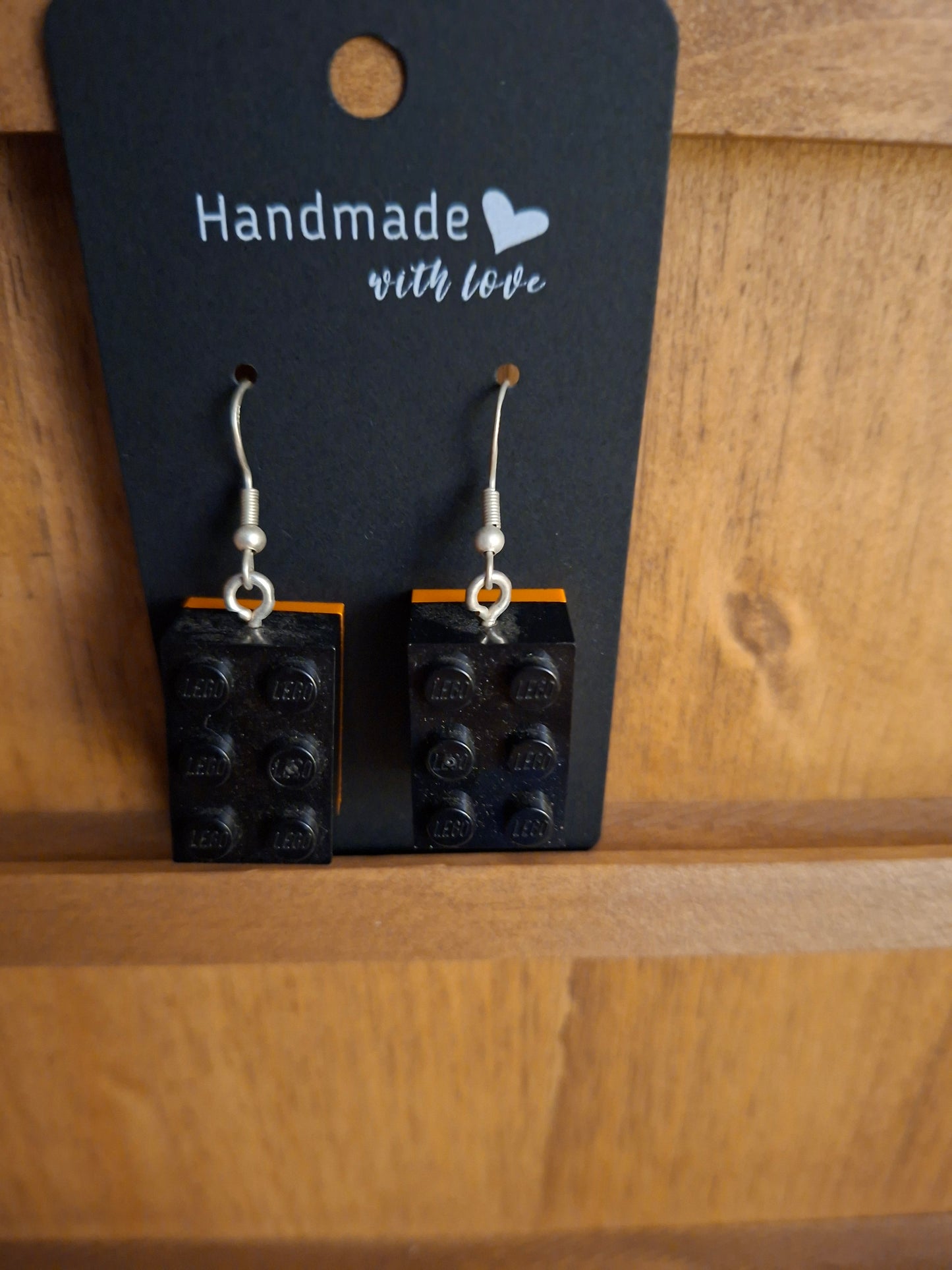 Upcycled lego block earrings