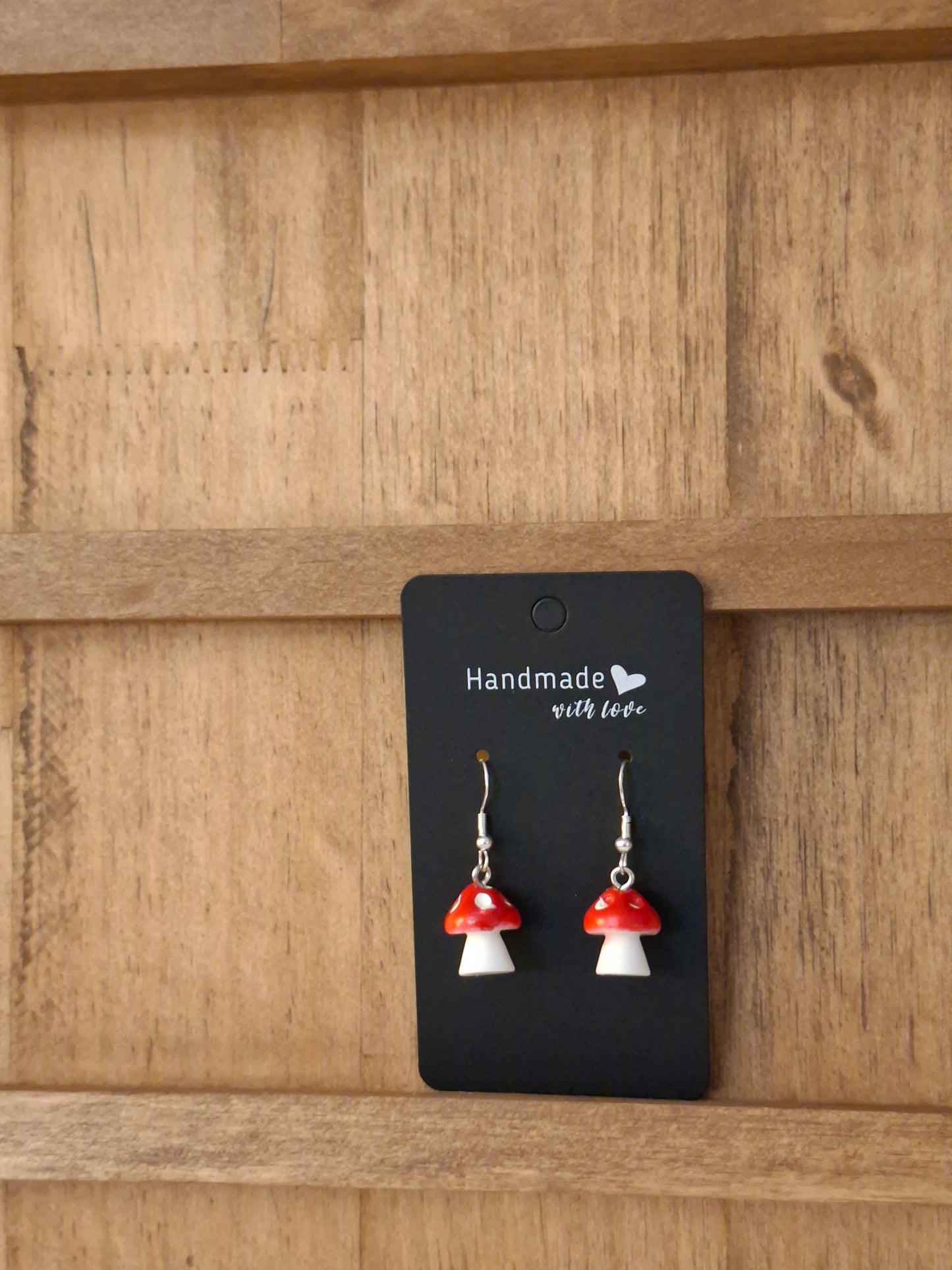 Large mushroom earrings