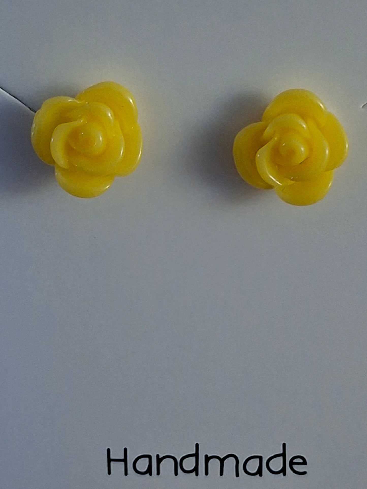 Polymer clay flower stud earrings