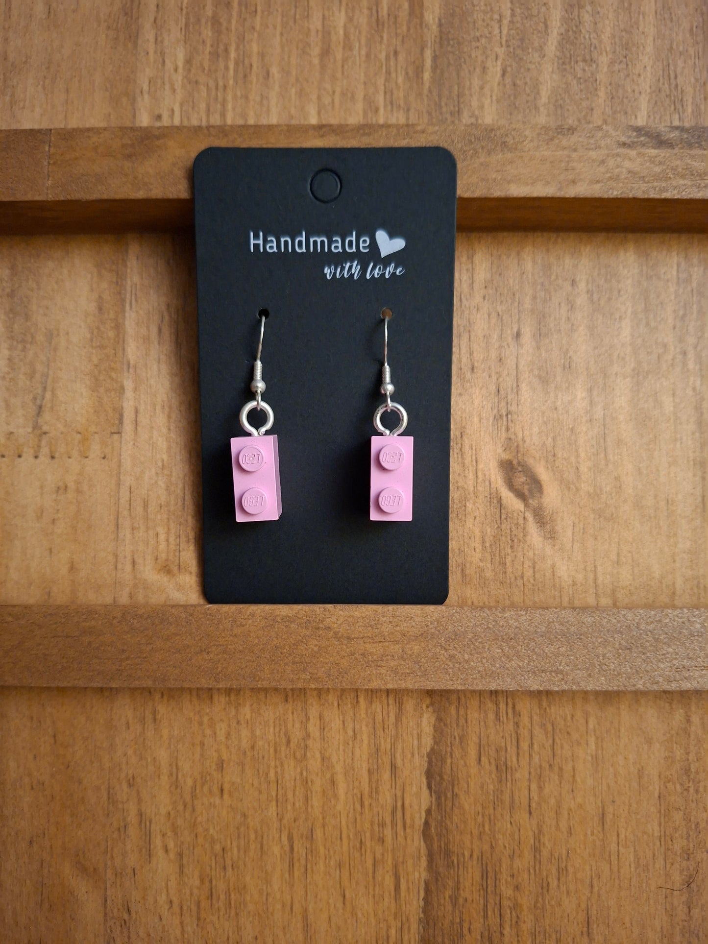 Upcycled lego block earrings