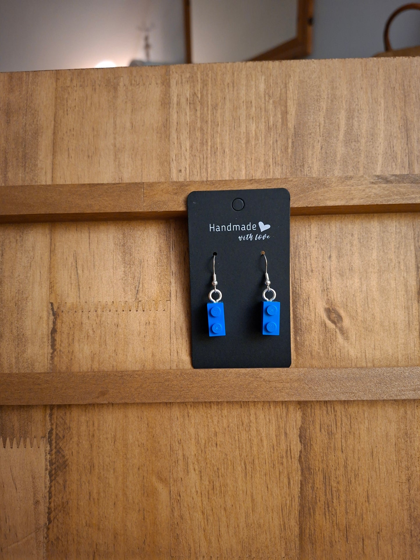 Upcycled lego block earrings