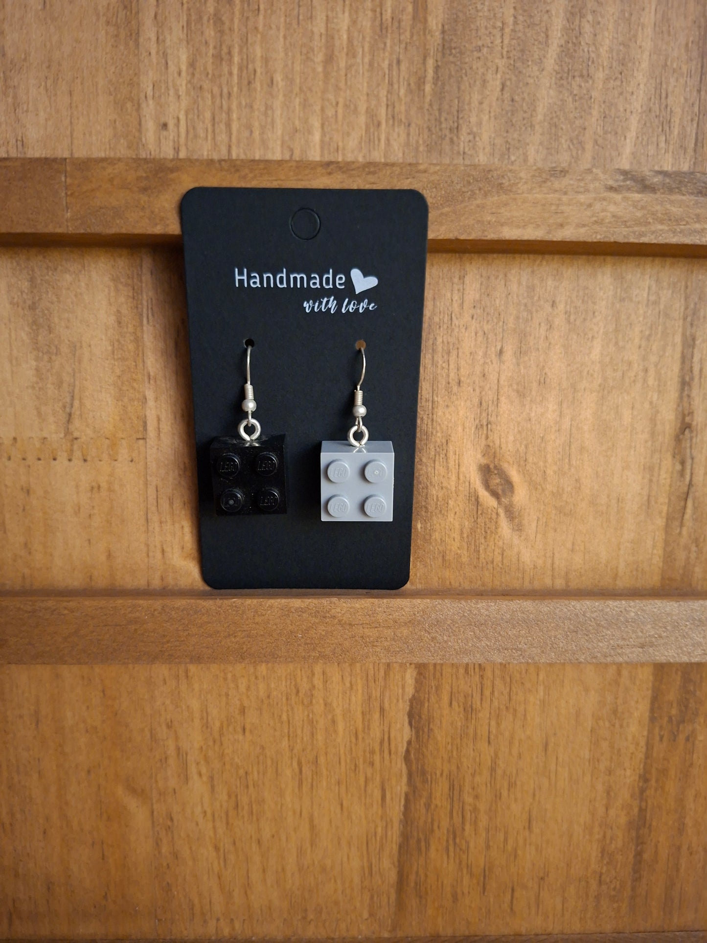 Upcycled lego block earrings